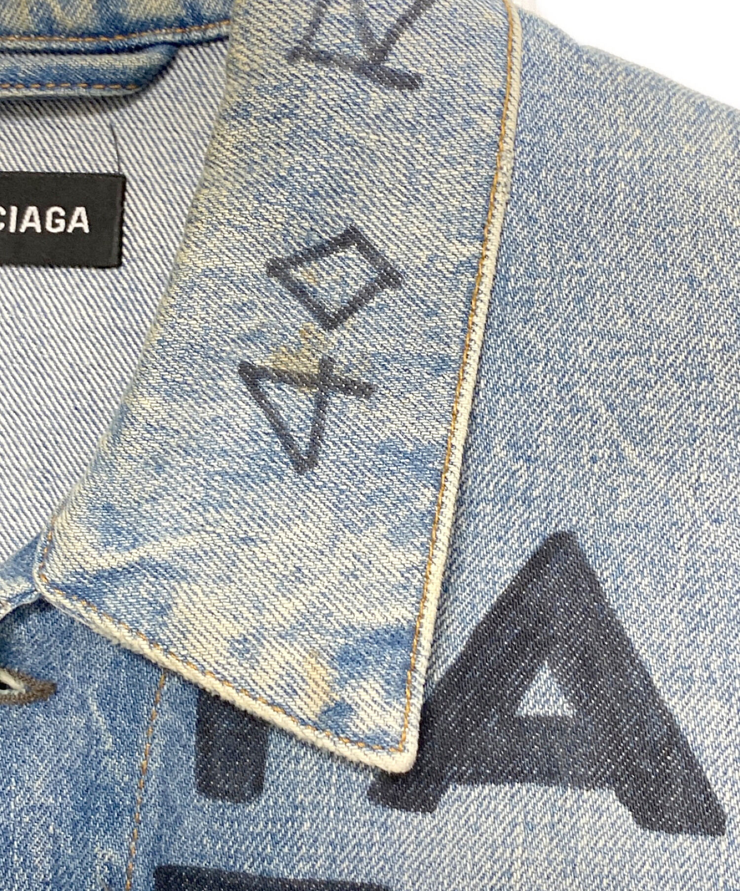 BALENCIAGA (バレンシアガ) Graphic Denim Jacket サイズ:44