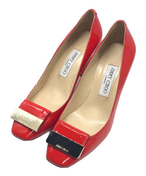 中古・古着通販】JIMMY CHOO (ジミーチュウ) チャンキーヒールパンプス