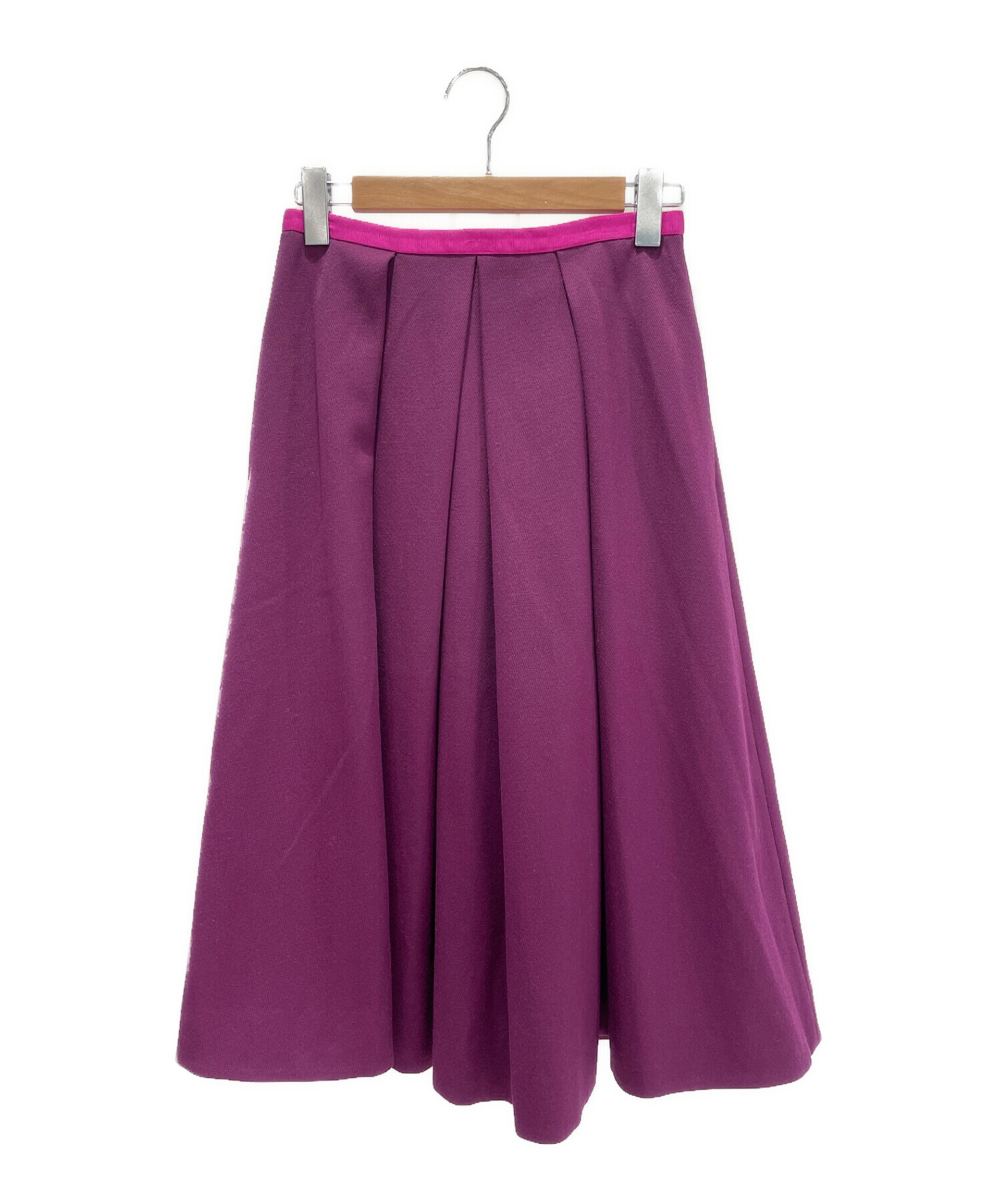 ドゥロワー Drawer スカート パープル プリーツスカート 紫 | www ...