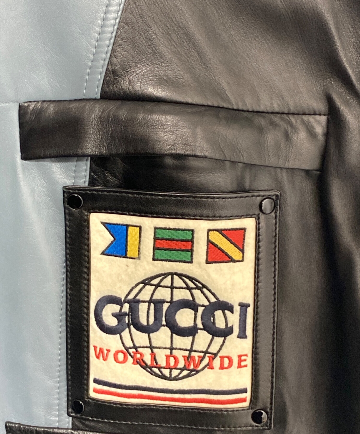 中古・古着通販】GUCCI (グッチ) レザージャケット サイズ:SIZE 48