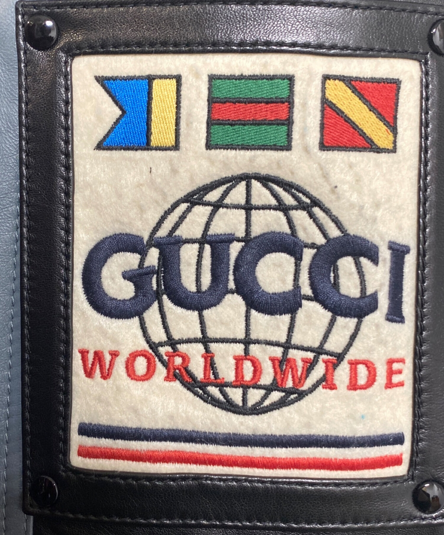 サイズ48【新品】Gucci x MLBコラボ エンゼルスパッチレザージャケット 