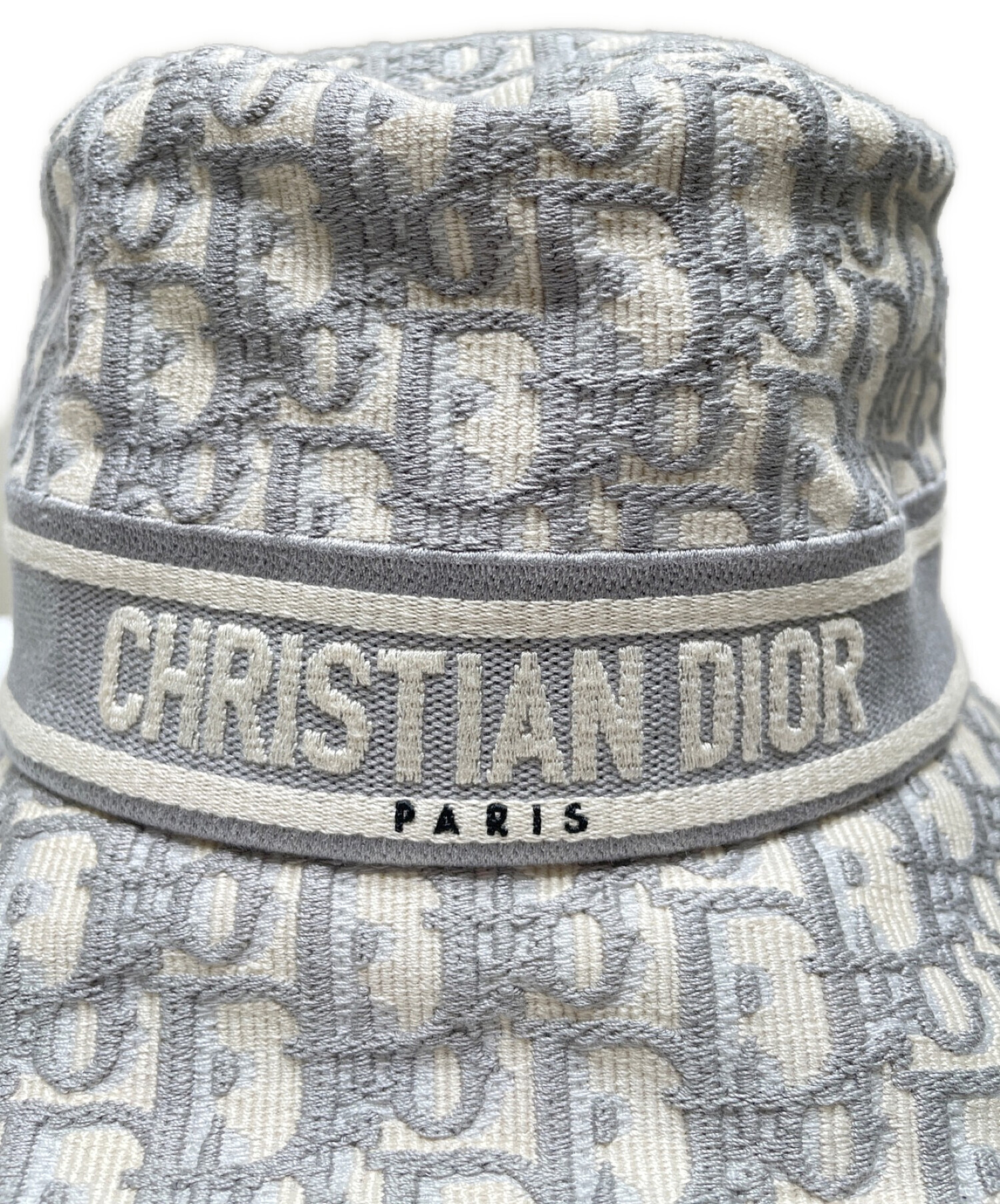 Christian Dior (クリスチャン ディオール) D-OBLIQUE ボブハット ライトグレー サイズ:57