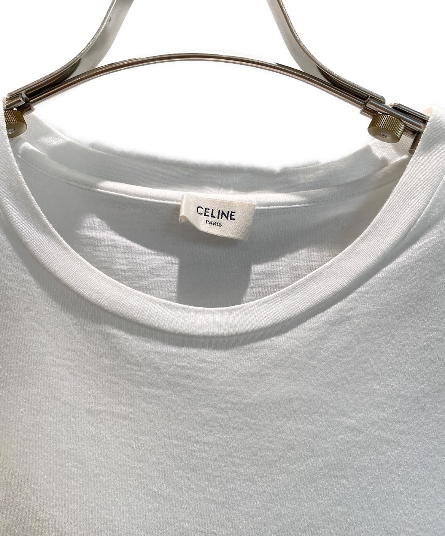 CELINE (セリーヌ) フロントロゴTシャツ ホワイト サイズ:XL