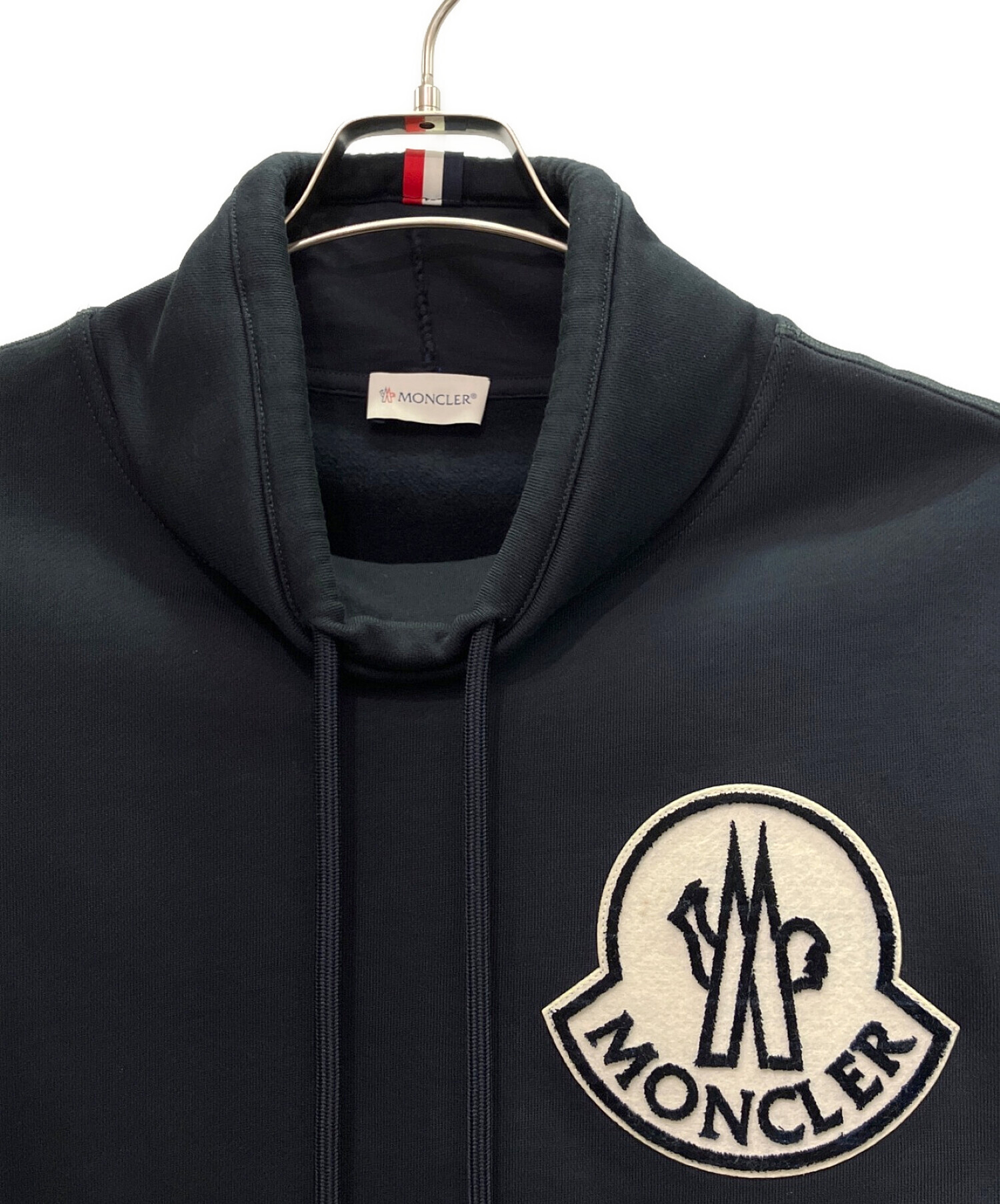 MONCLER (モンクレール) ロゴハイネックスウェット ブラック サイズ:M