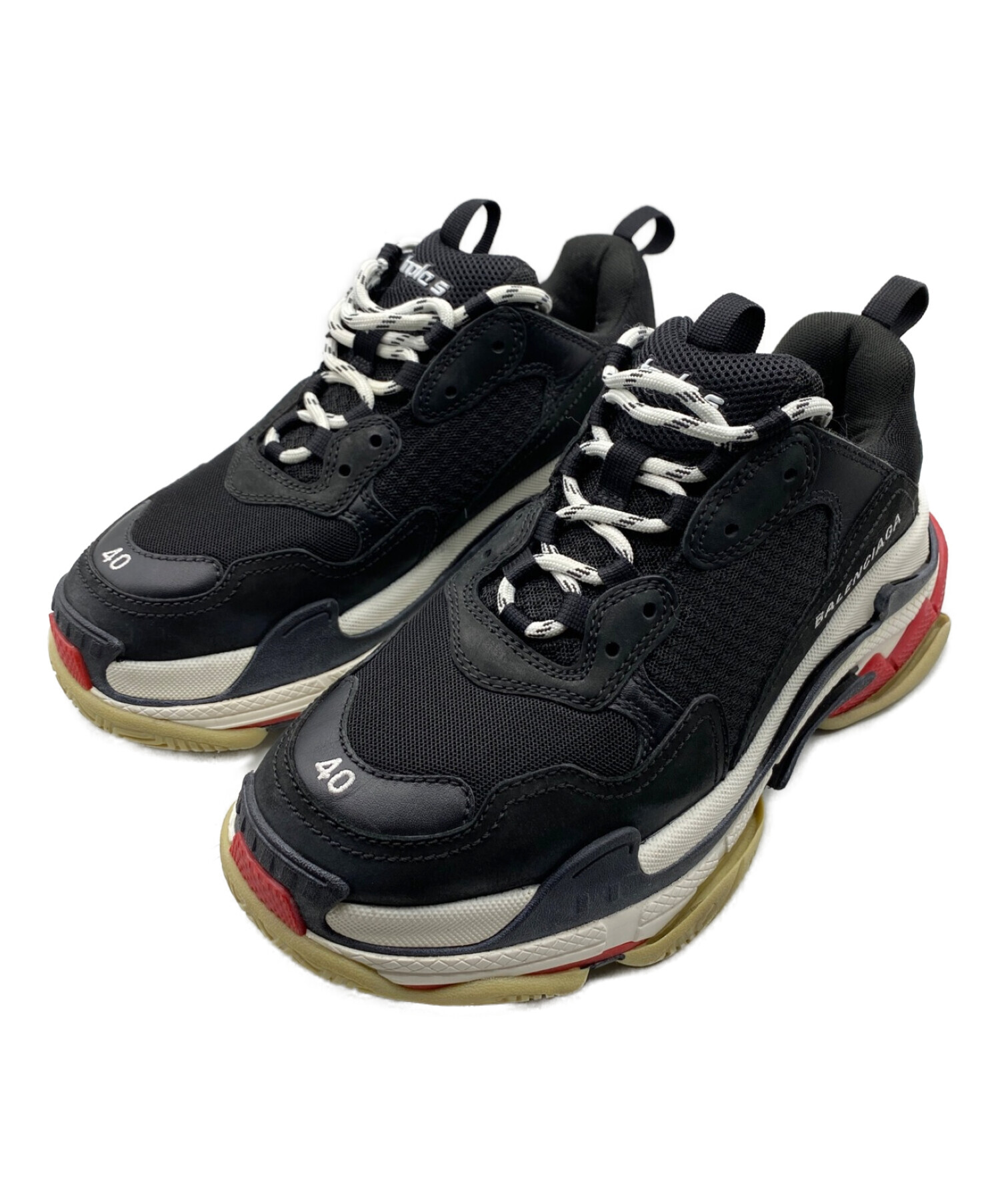 BALENCIAGA (バレンシアガ) TRIPLE S TRAINERS ブラック サイズ:40 / 26.5cm (US8.5)