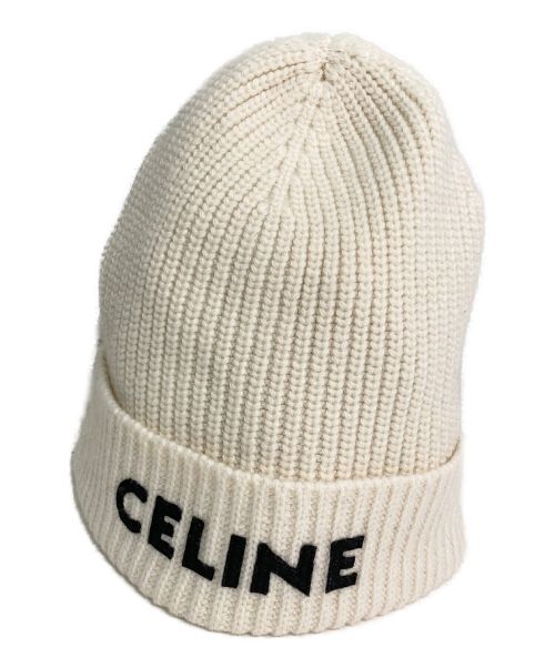 【中古・古着通販】CELINE (セリーヌ) ニットキャップ ホワイト