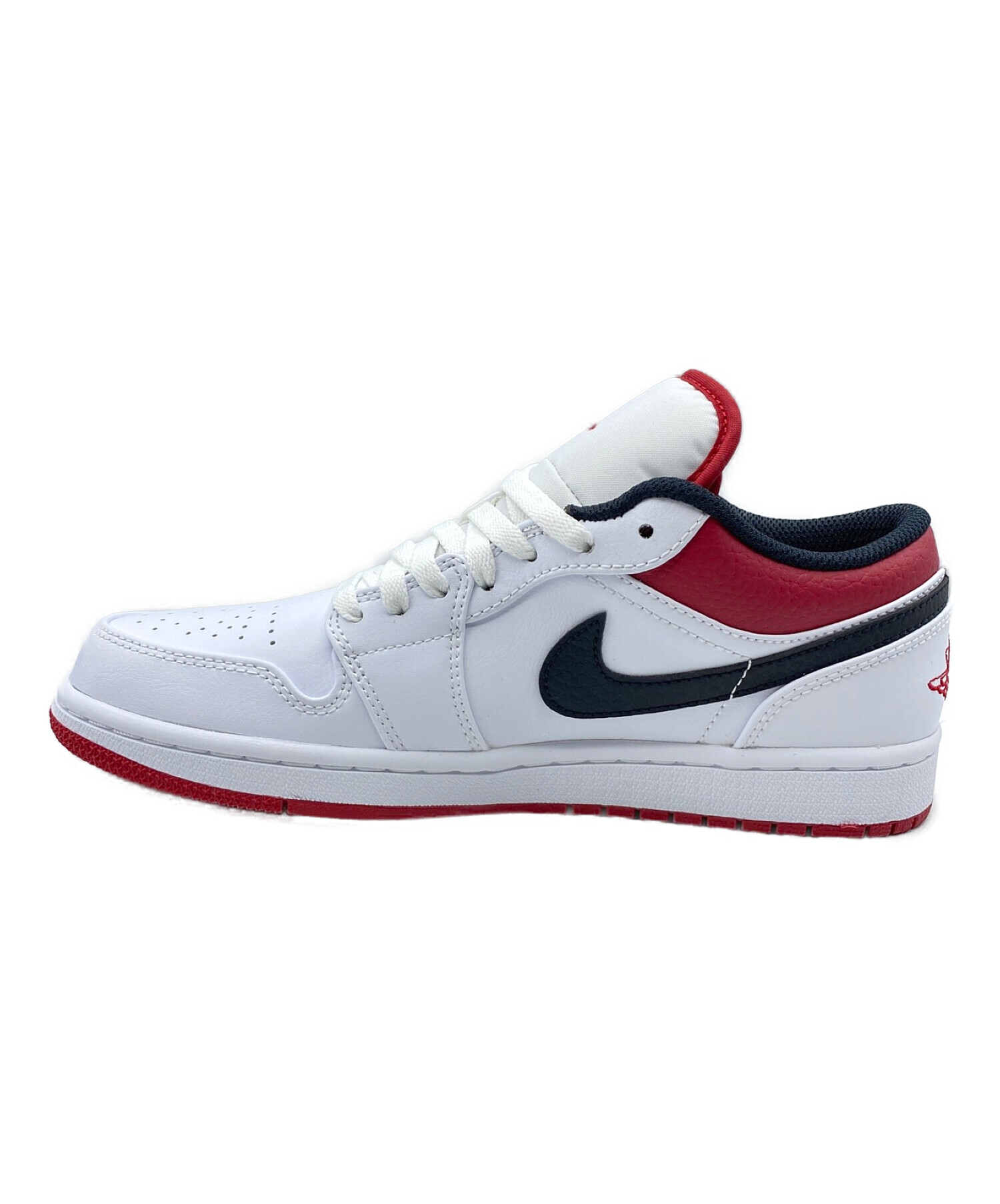 NIKE (ナイキ) AIR JORDAN 1 LOW ホワイト×レッド サイズ:25.5cm (US7.5) 未使用品