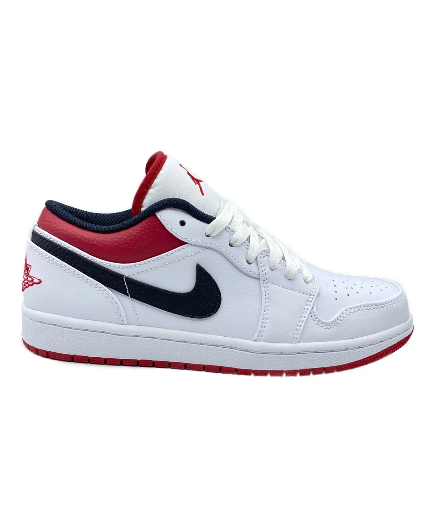 NIKE (ナイキ) AIR JORDAN 1 LOW ホワイト×レッド サイズ:25.5cm (US7.5) 未使用品