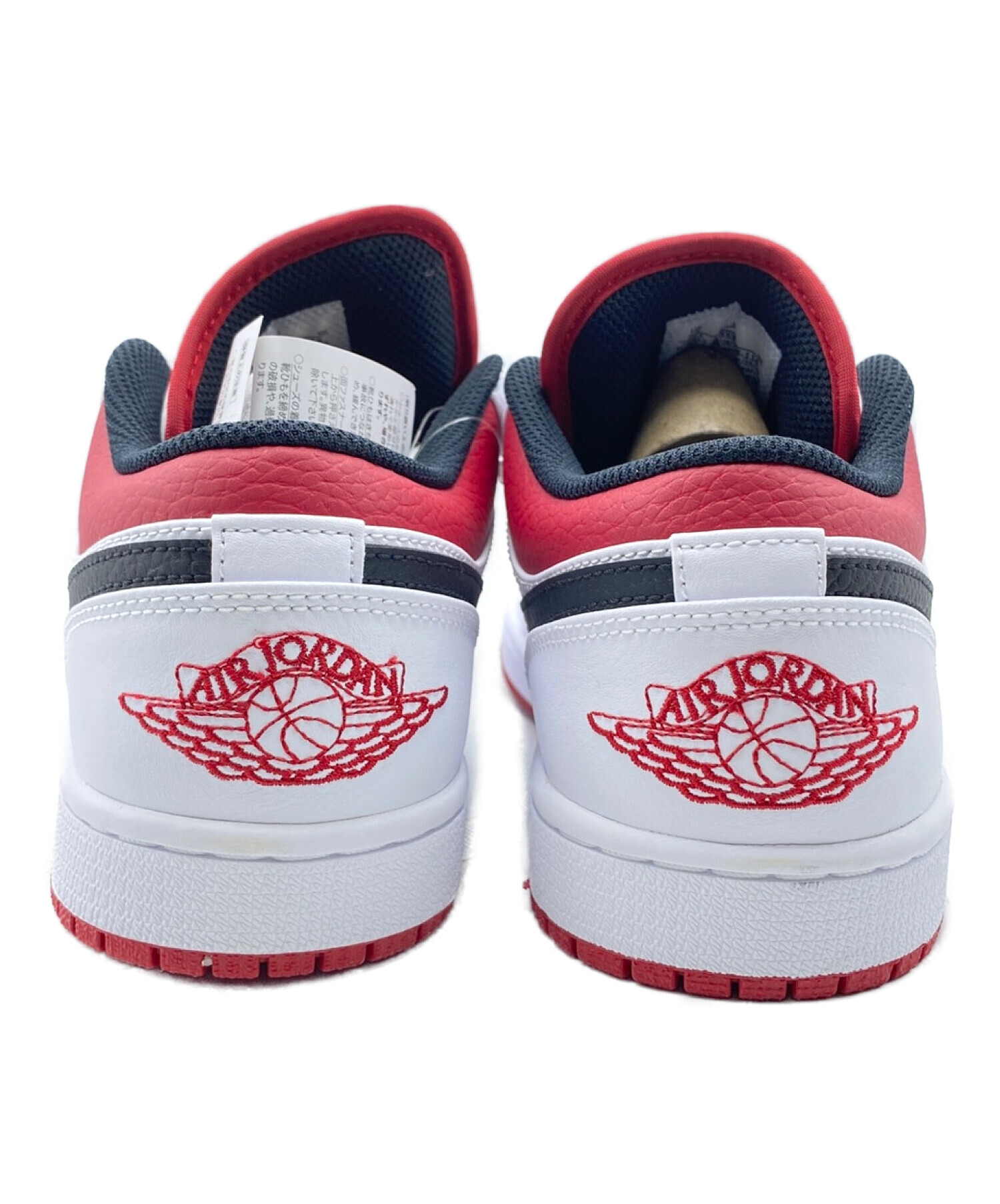 NIKE (ナイキ) AIR JORDAN 1 LOW ホワイト×レッド サイズ:25.5cm (US7.5) 未使用品