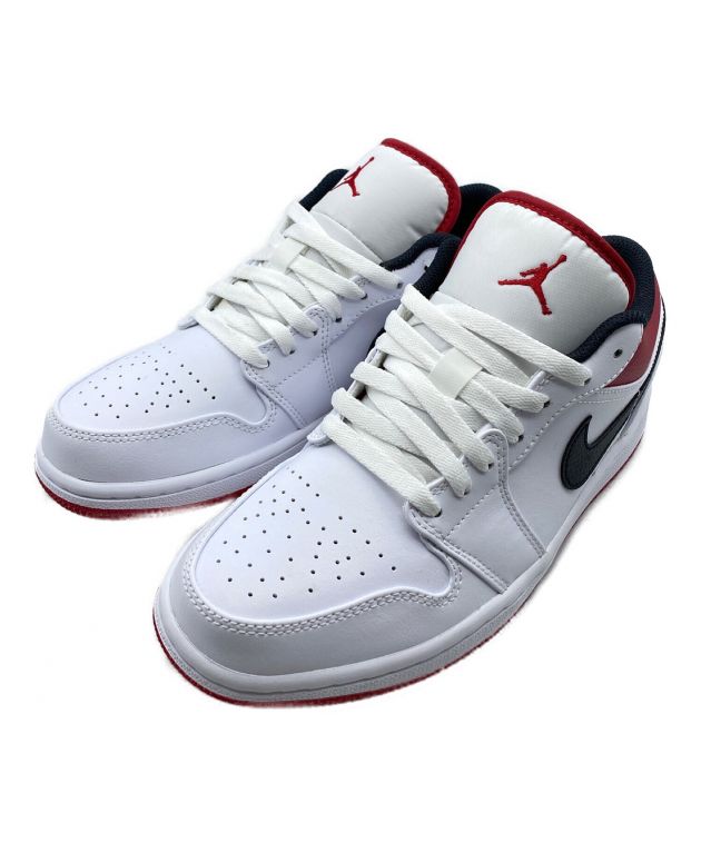 NIKE (ナイキ) AIR JORDAN 1 LOW ホワイト×レッド サイズ:25.5cm (US7.5) 未使用品