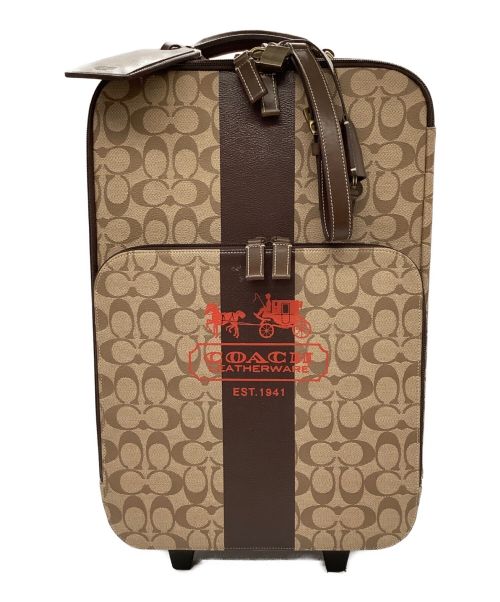 【中古・古着通販】COACH (コーチ) キャリーバッグ ブラウン