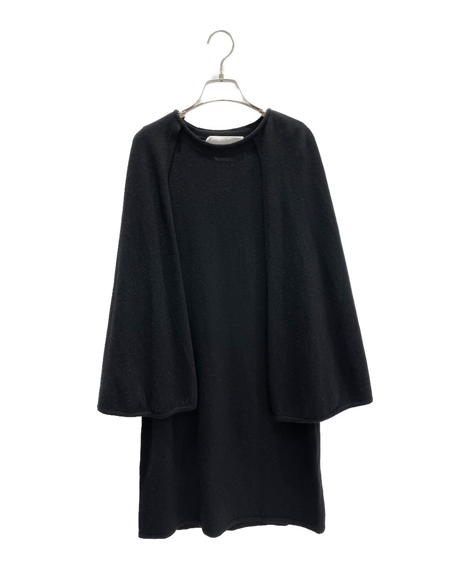 MYLAN (マイラン) ケープニットドレス ブラック サイズ:FREE 未使用品