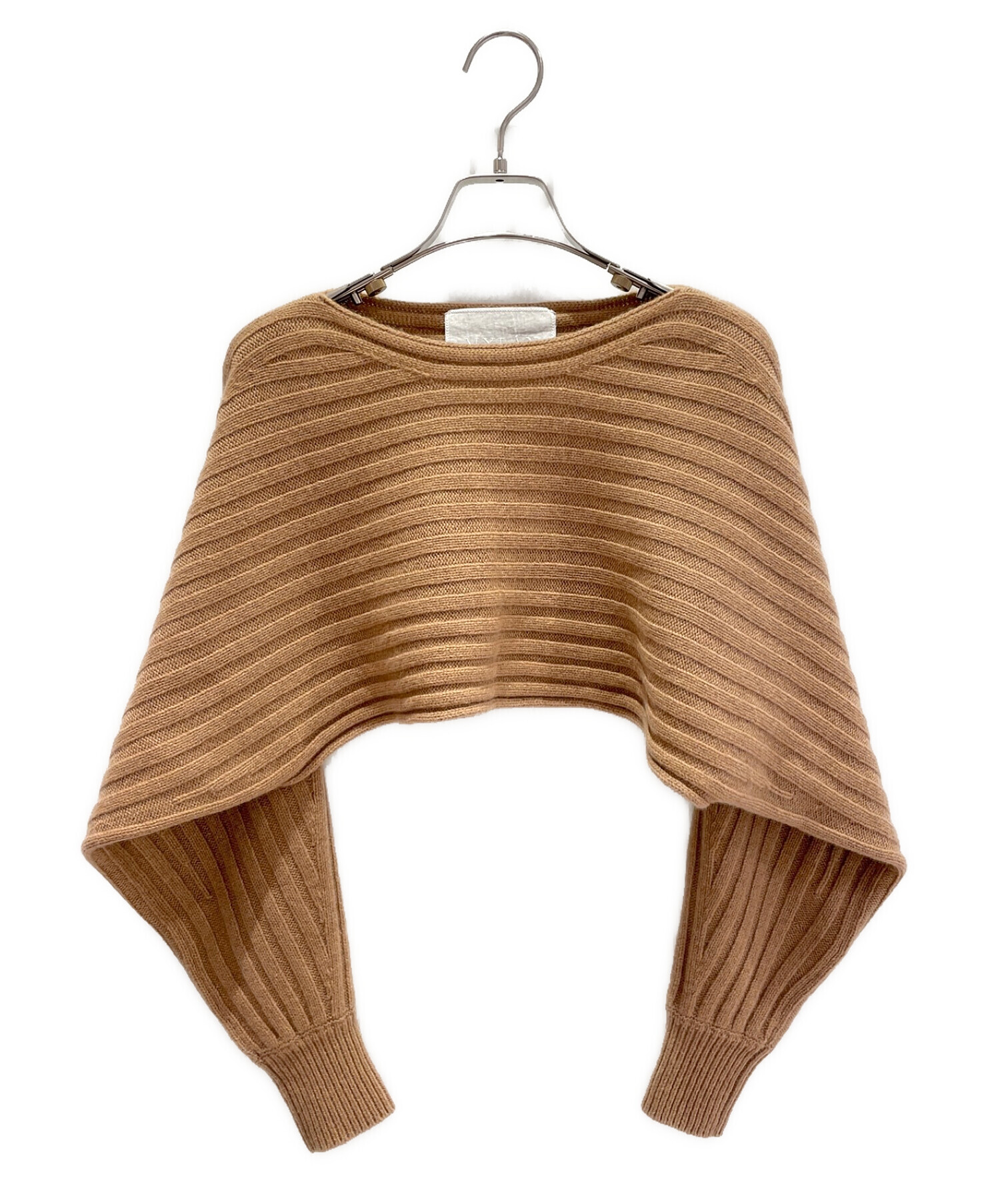 MYLAN (マイラン) Eco Cashmere Rib Knit Layered Top ブラウン サイズ:-