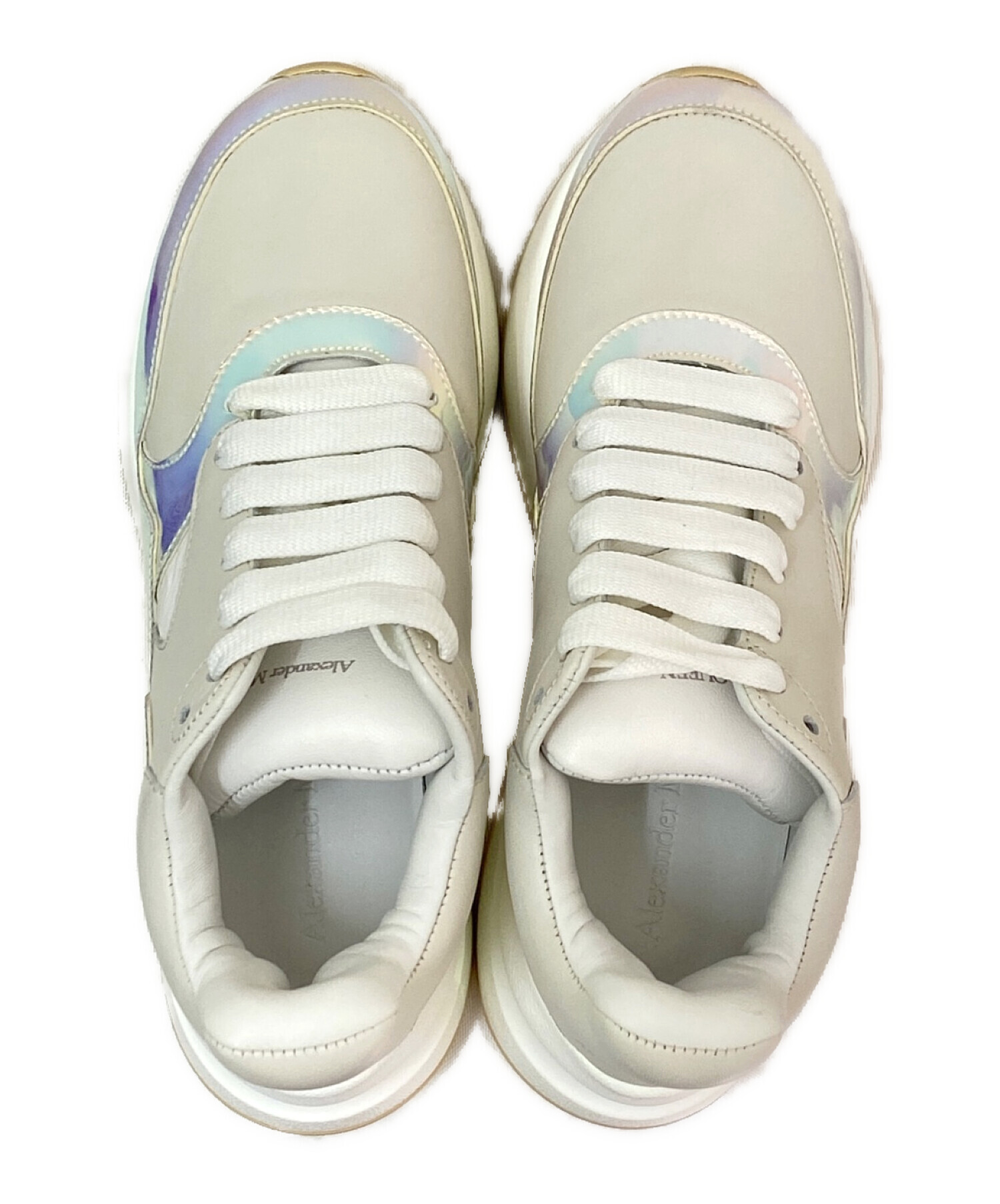 ALEXANDER McQUEEN (アレキサンダーマックイーン) Metallic chunky sneakers ホワイト サイズ:36 未使用品