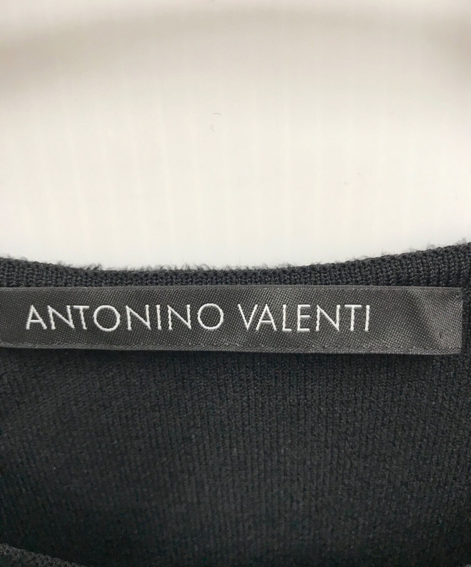 中古・古着通販】ANTONINO VALENTI (アントニーノ バレンティ) 袖フリルワンピース ブラック サイズ:40｜ブランド・古着通販  トレファク公式【TREFAC FASHION】スマホサイト