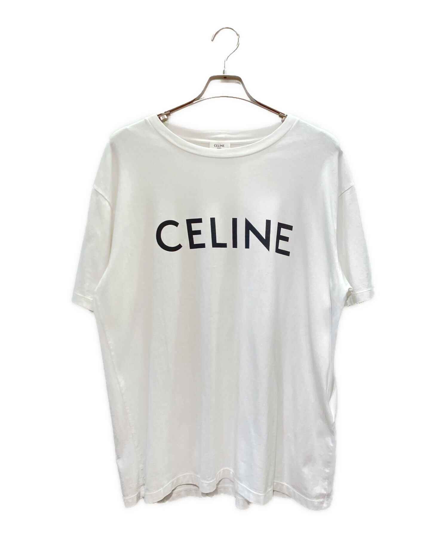 中古・古着通販】CELINE (セリーヌ) ロゴルーズTシャツ ホワイト