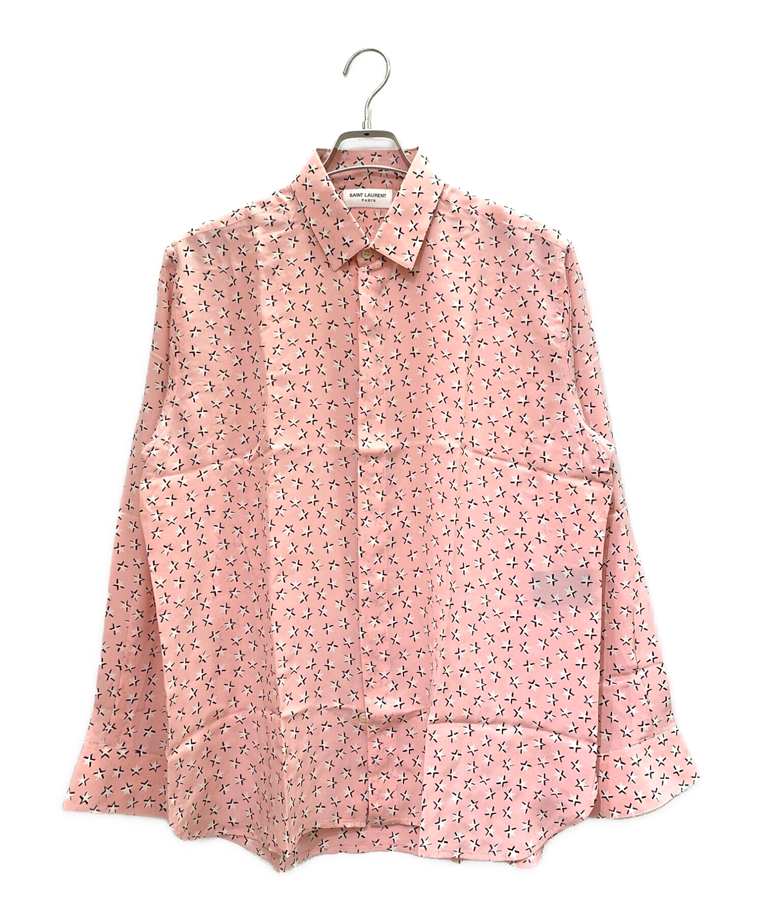 極希少 G-DRAGON着用】 SAINT LAURENT ピンクシャツ - シャツ