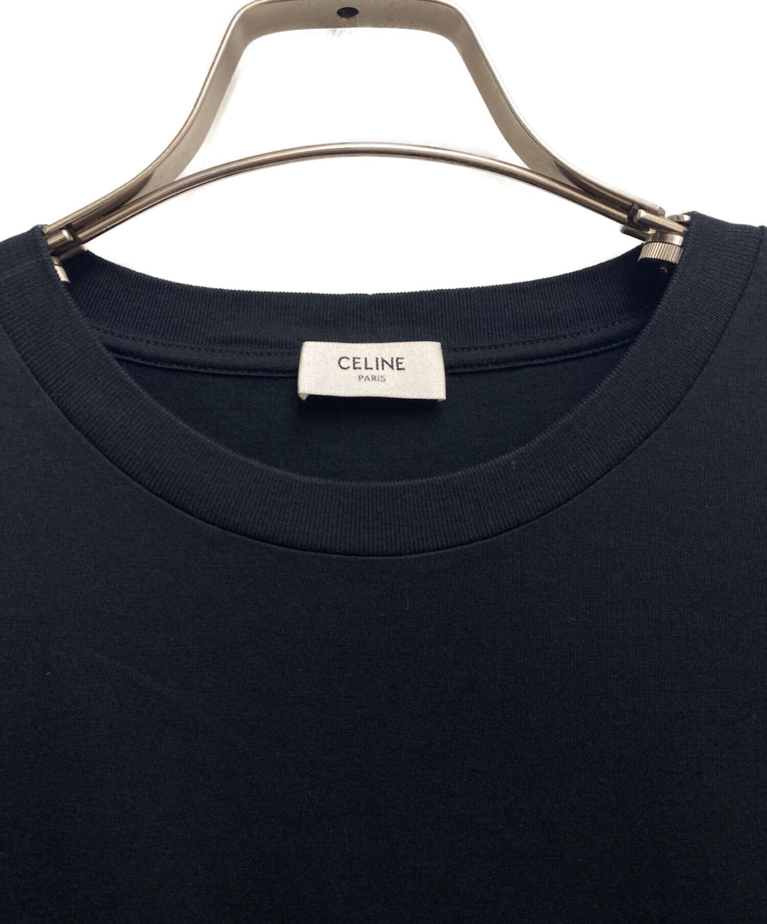 CELINE (セリーヌ) シャンボールルーズプリントTシャツ ブラック サイズ:S