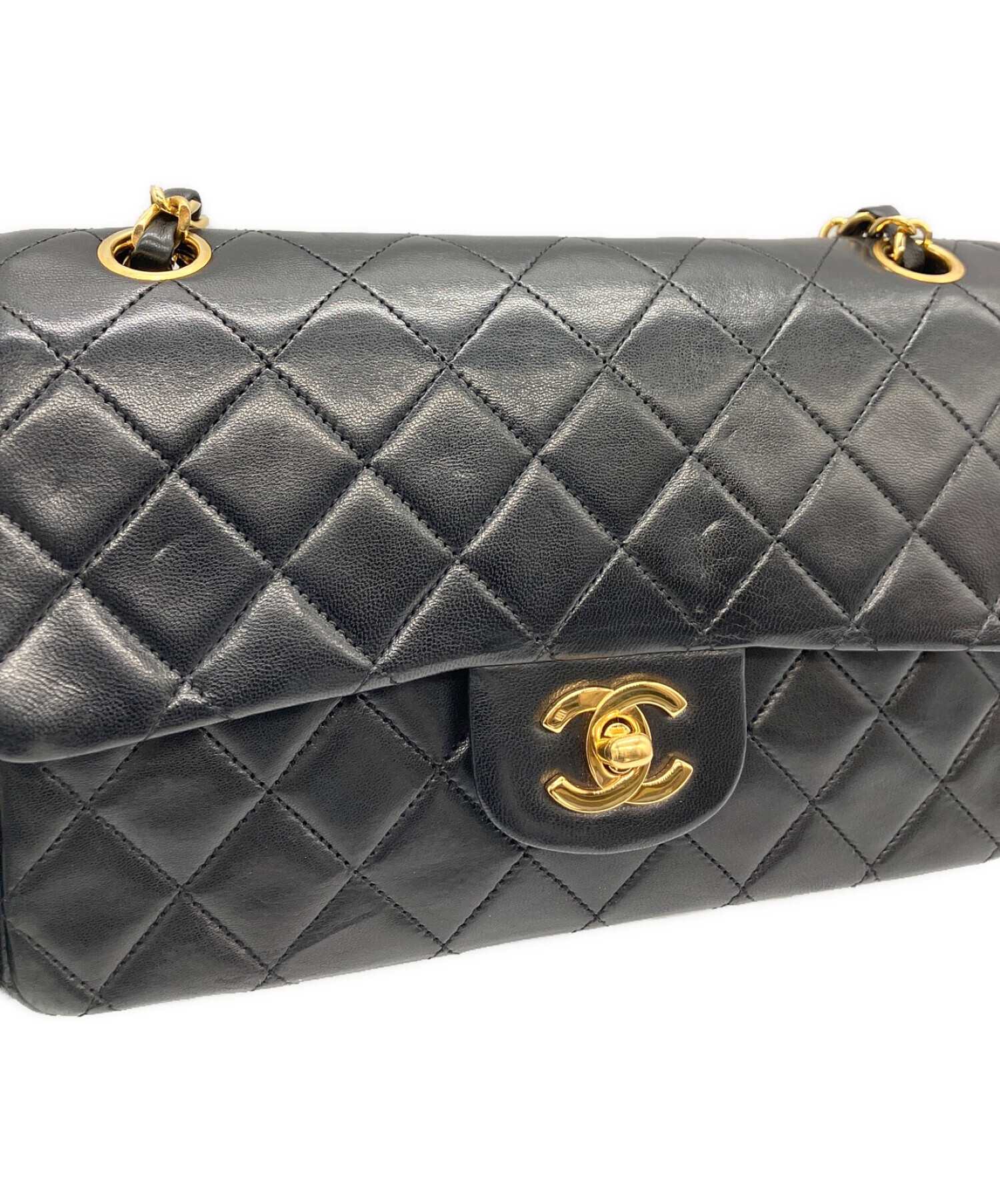 中古・古着通販】CHANEL (シャネル) Wフラップチェーンショルダー