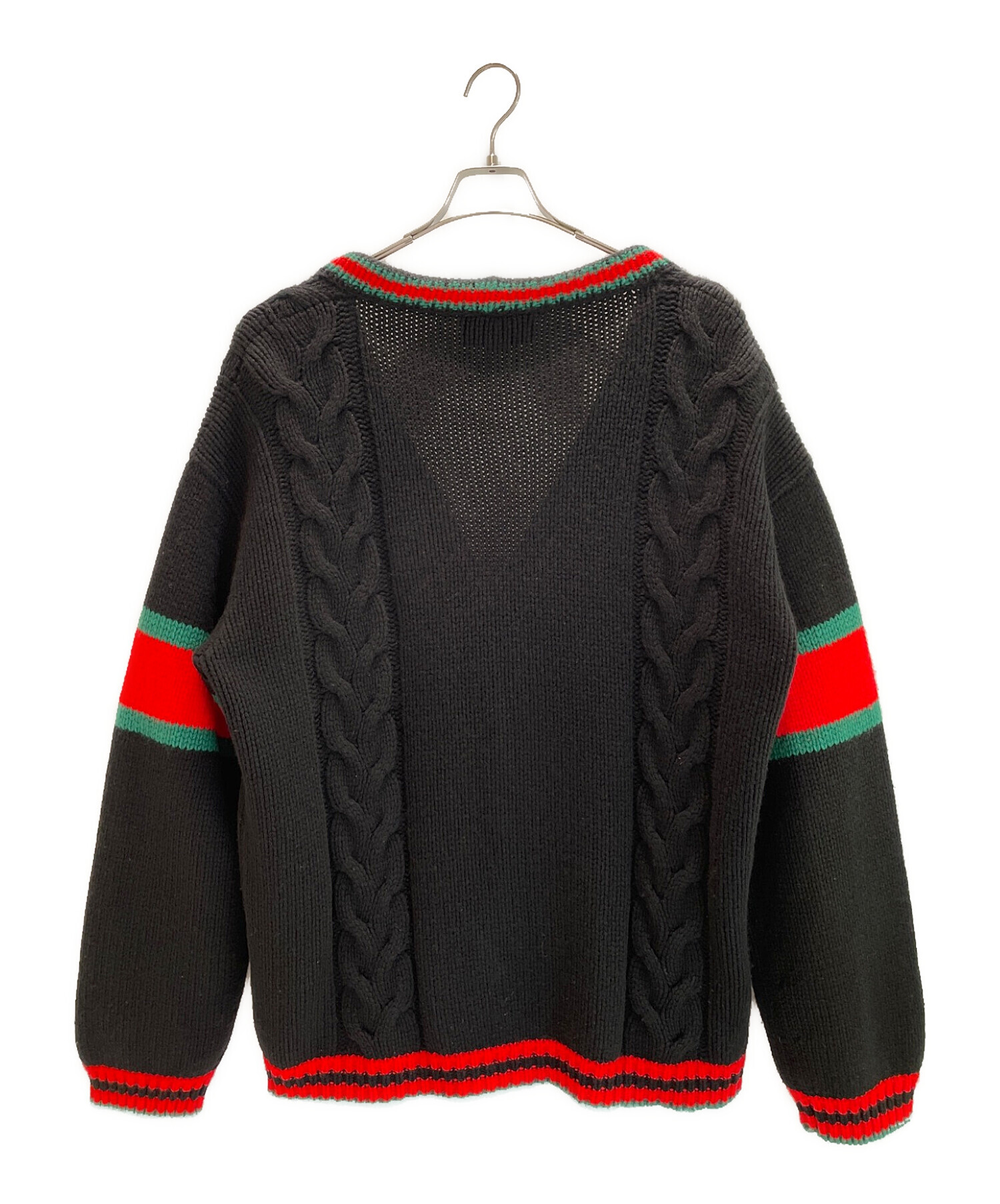 中古・古着通販】GUCCI (グッチ) オーバーサイズ ケーブルニット カーディガン ブラック サイズ:XL｜ブランド・古着通販  トレファク公式【TREFAC FASHION】スマホサイト