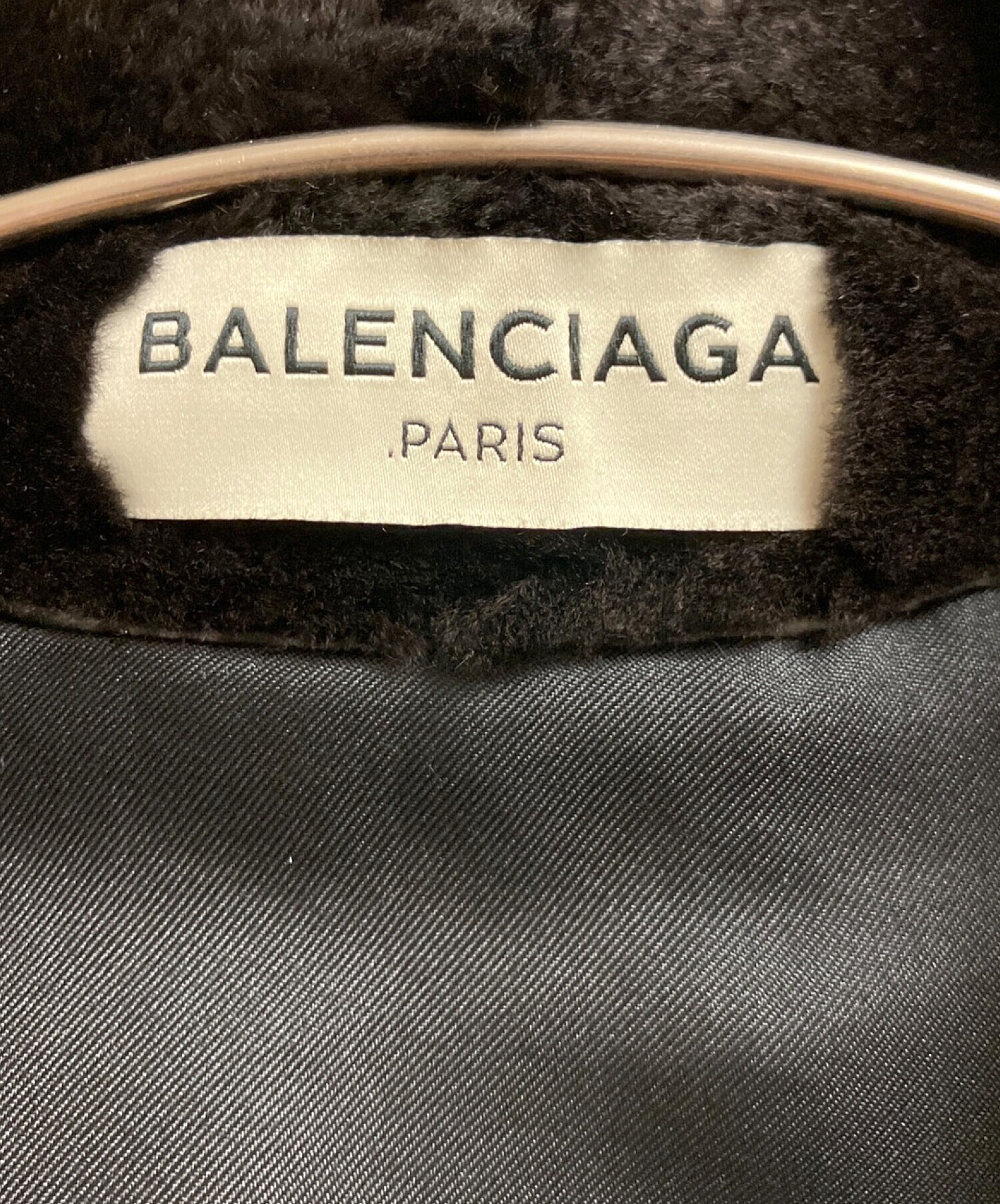 BALENCIAGA (バレンシアガ) シェアードミンク ライダースジャケット ブラウン サイズ:36