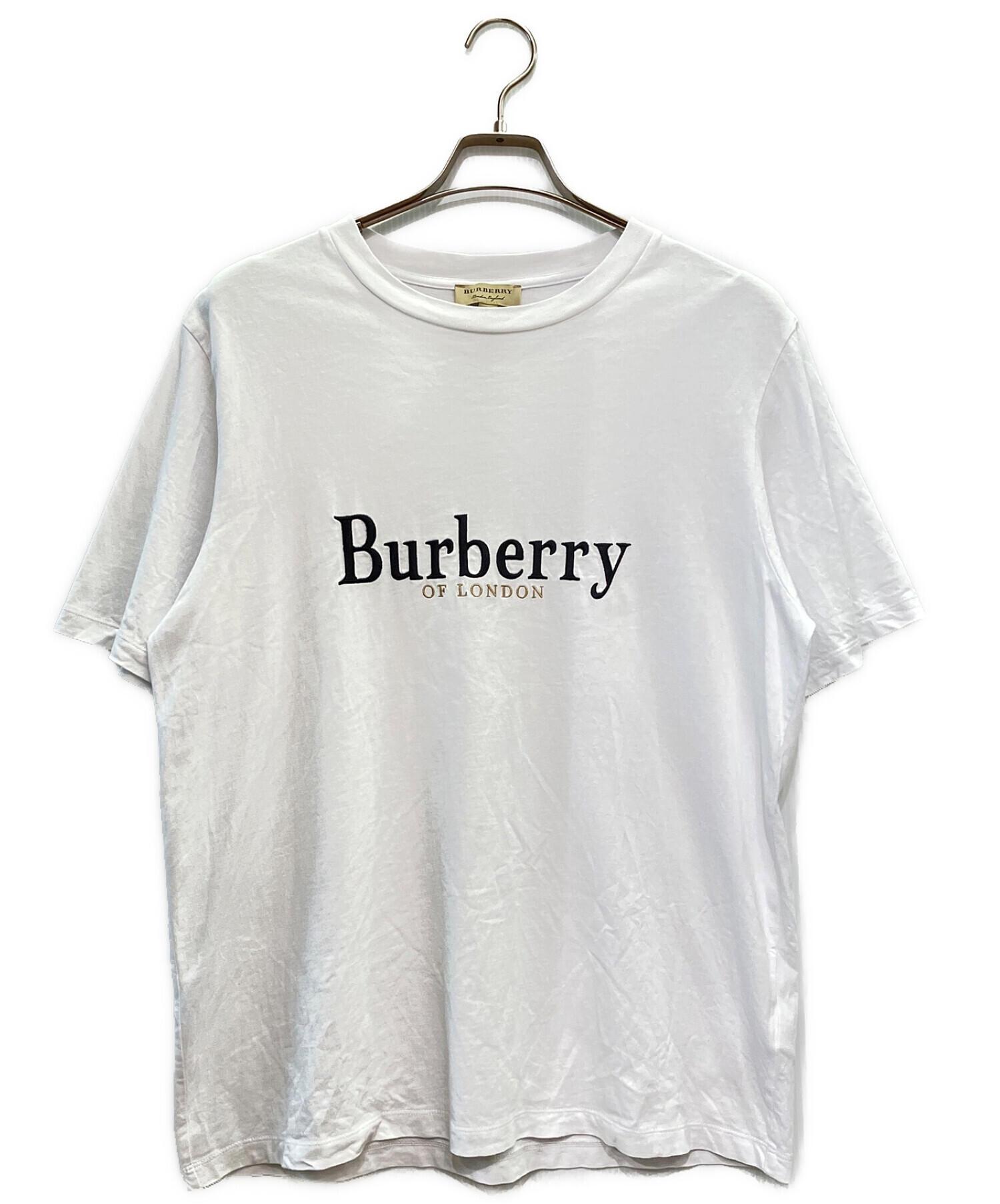 BURBERRY (バーバリー) 刺繍ロゴTシャツ ホワイト サイズ:S