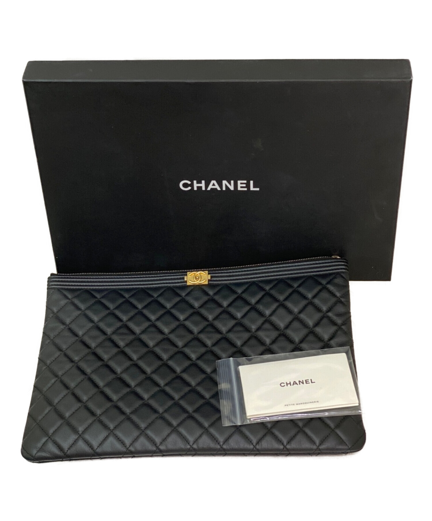 中古・古着通販】CHANEL (シャネル) ボーイシャネルクラッチバッグ