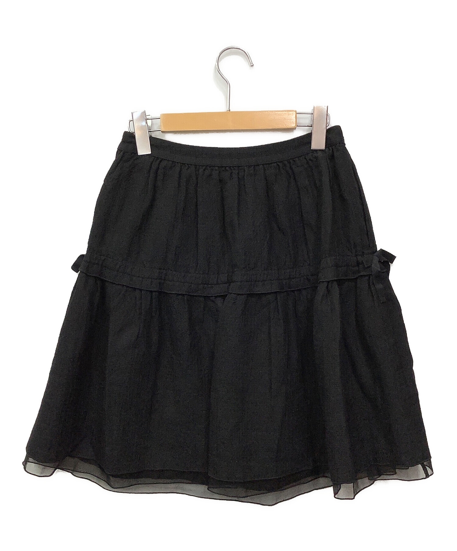 FOXEY 黒シルクスカート新品未使用品 - スカート