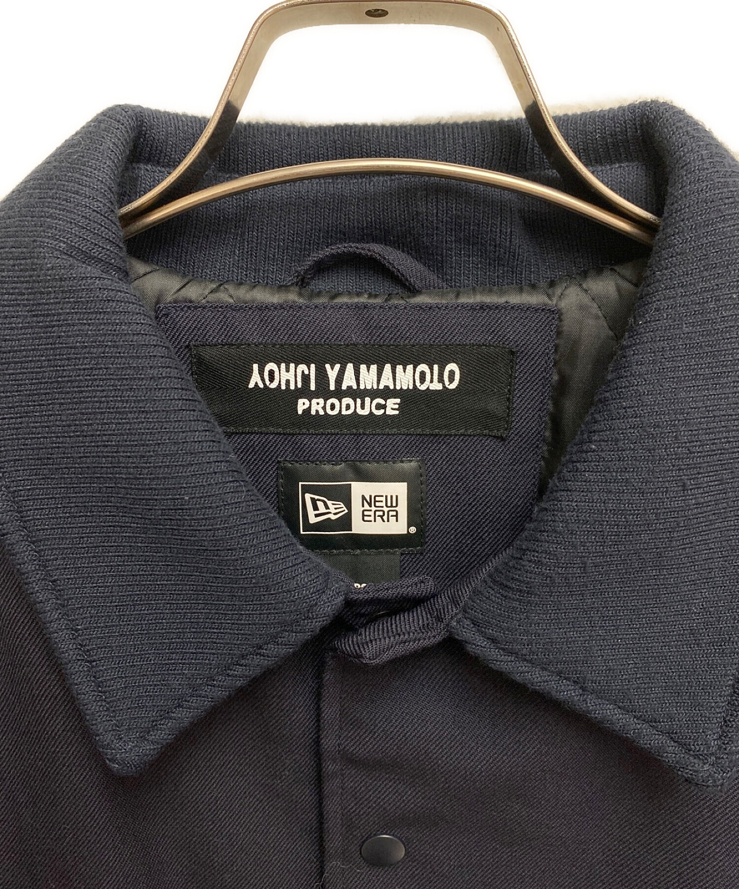 YOHJI YAMAMOTO × NEW ERA (ヨウジヤマモト × ニューエラ) コラボコーチジャケット ネイビー サイズ:XL