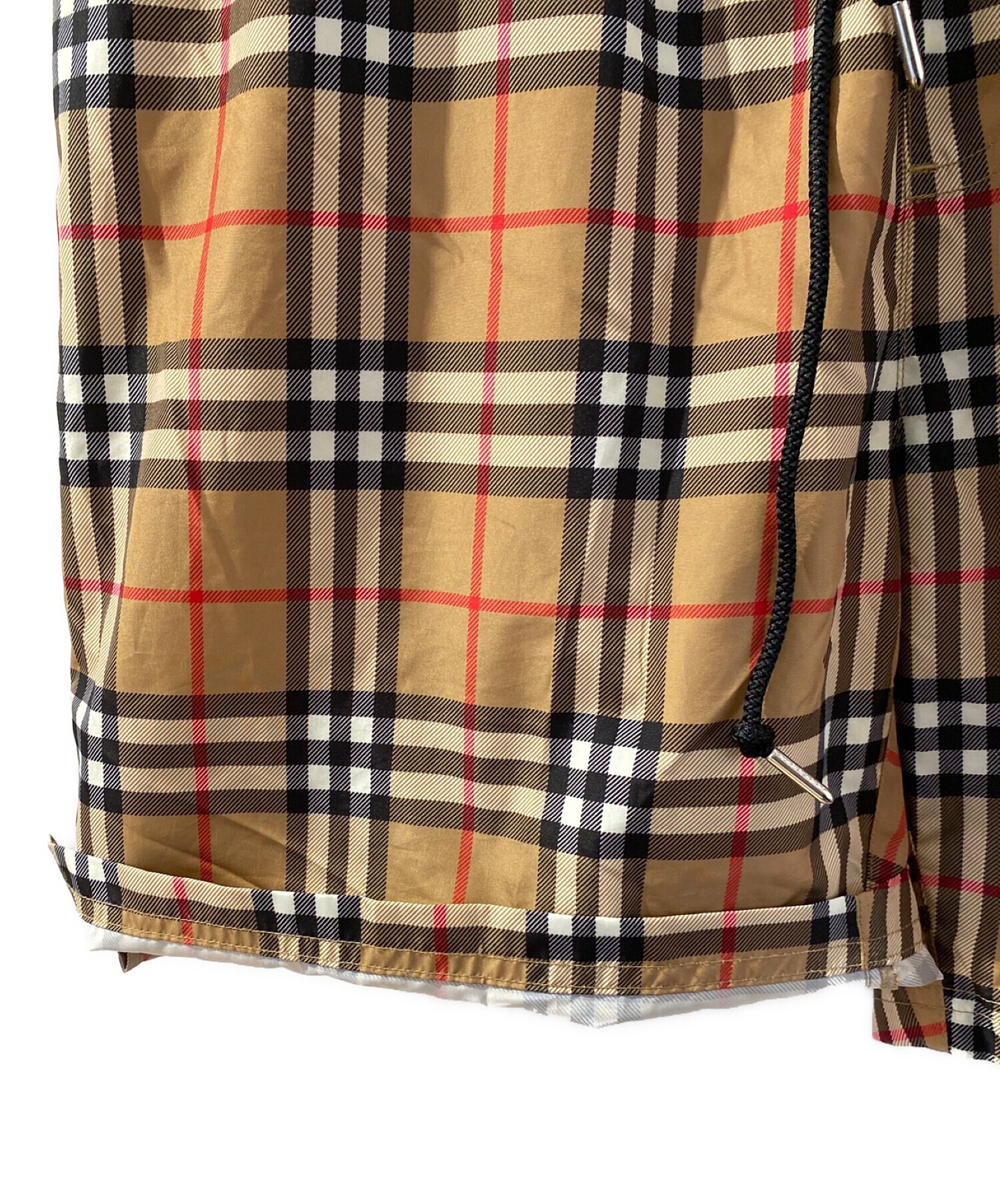 BURBERRY (バーバリー) ノバチェックスイムショーツ カーキ サイズ:L