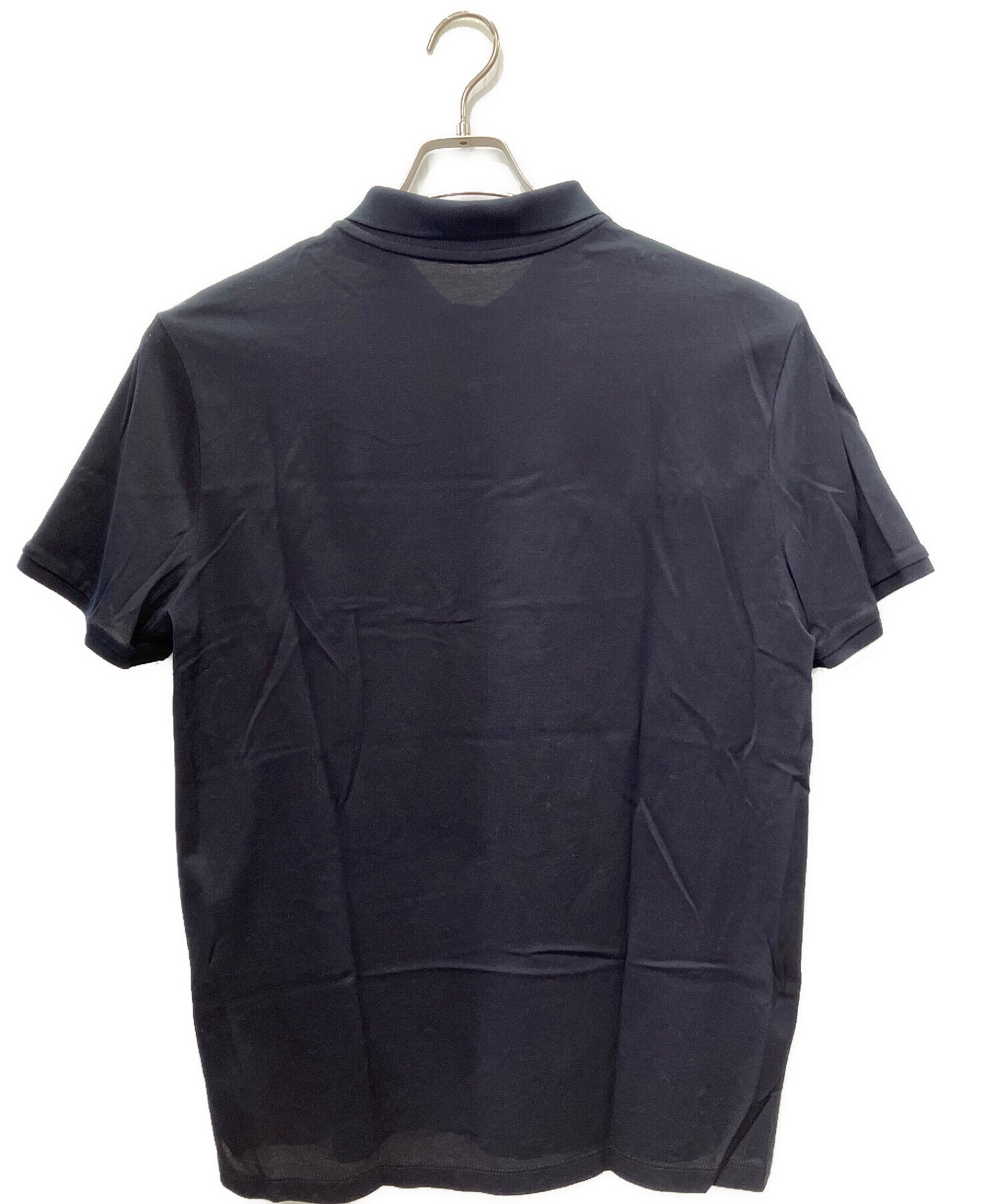 MONCLER (モンクレール) ラバーワッペンロゴポロシャツ ネイビー サイズ:L