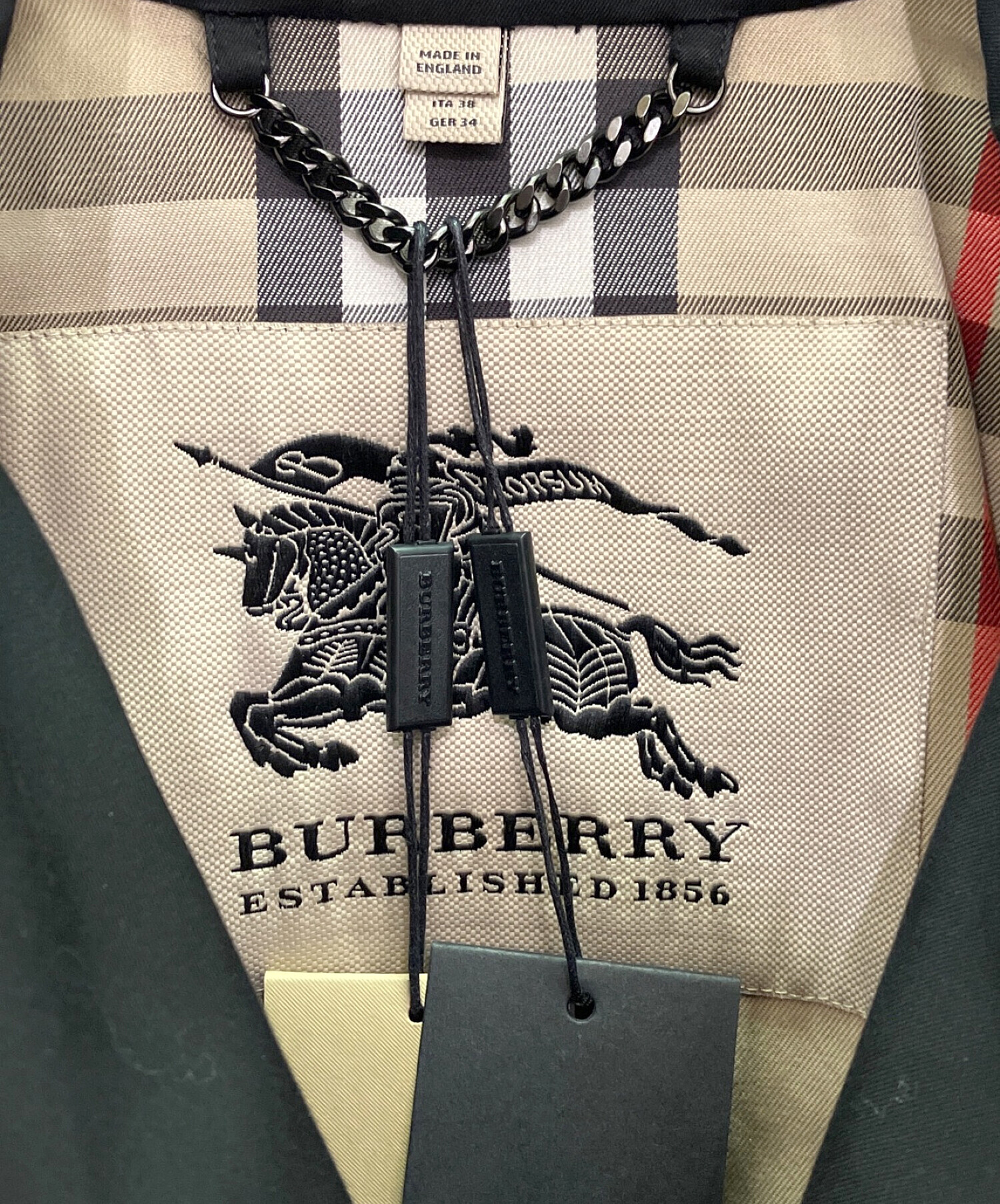 BURBERRY (バーバリー) ショートトレンチコート ブラック サイズ:38