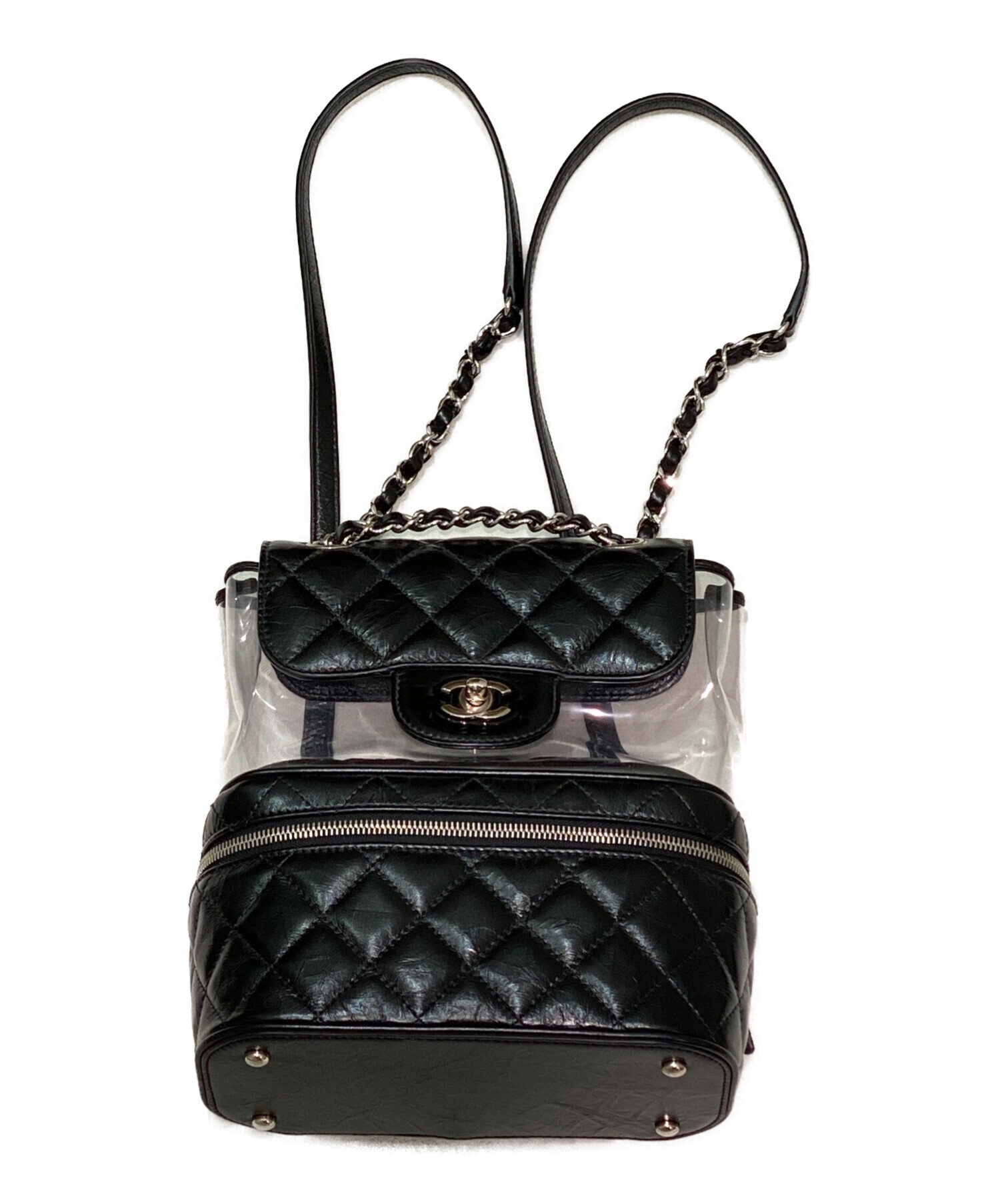 中古・古着通販】CHANEL (シャネル) クリアバックパック ブラック 