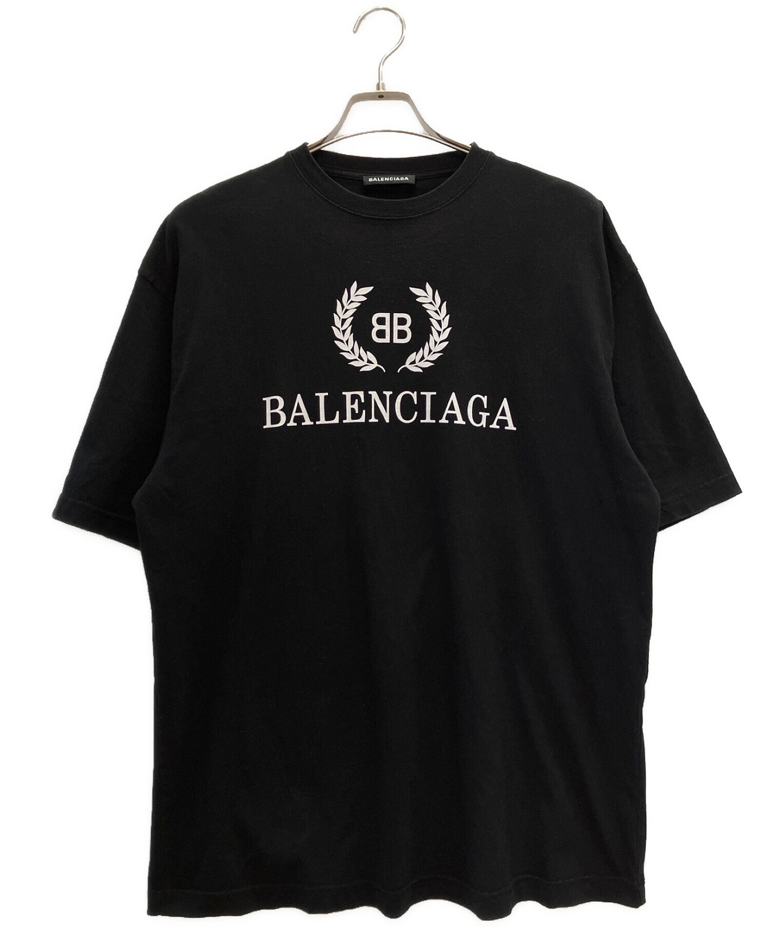 新品 Balenciagaバレンシアガ Tシャツ ブラック ロゴ ブランド-