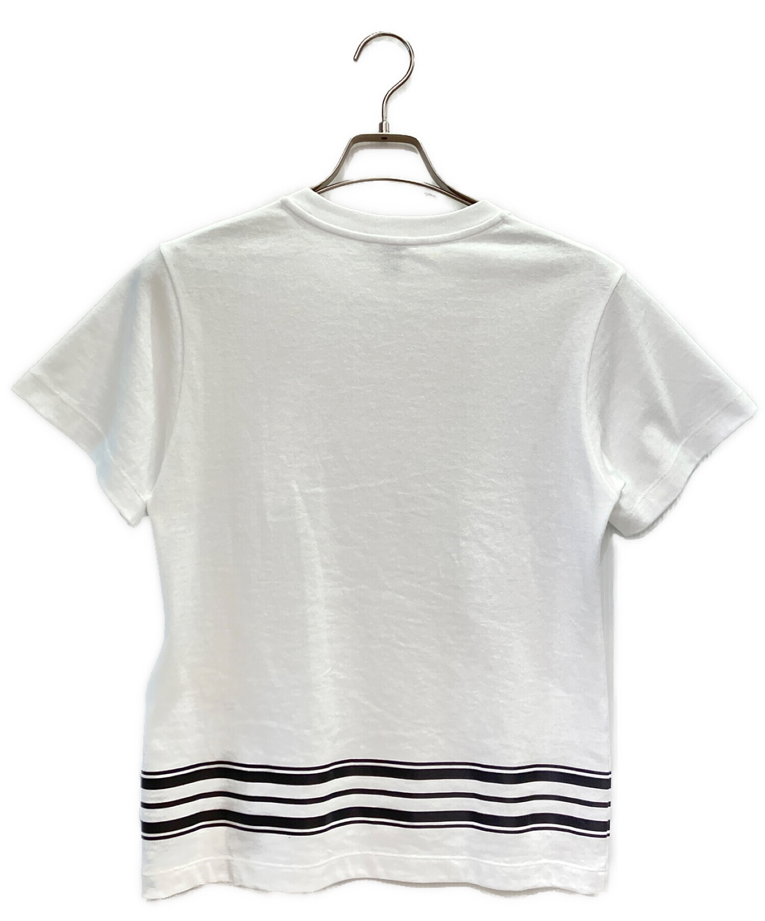 LOUIS VUITTON (ルイ ヴィトン) ロゴ チェーン 半袖Tシャツ ホワイト サイズ:XS
