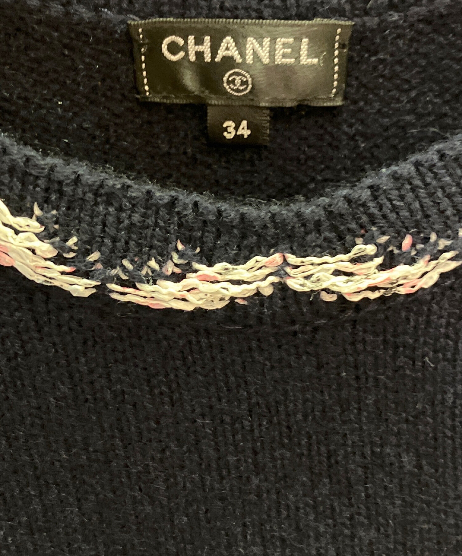 中古・古着通販】CHANEL (シャネル) カシミヤフロントロゴニット