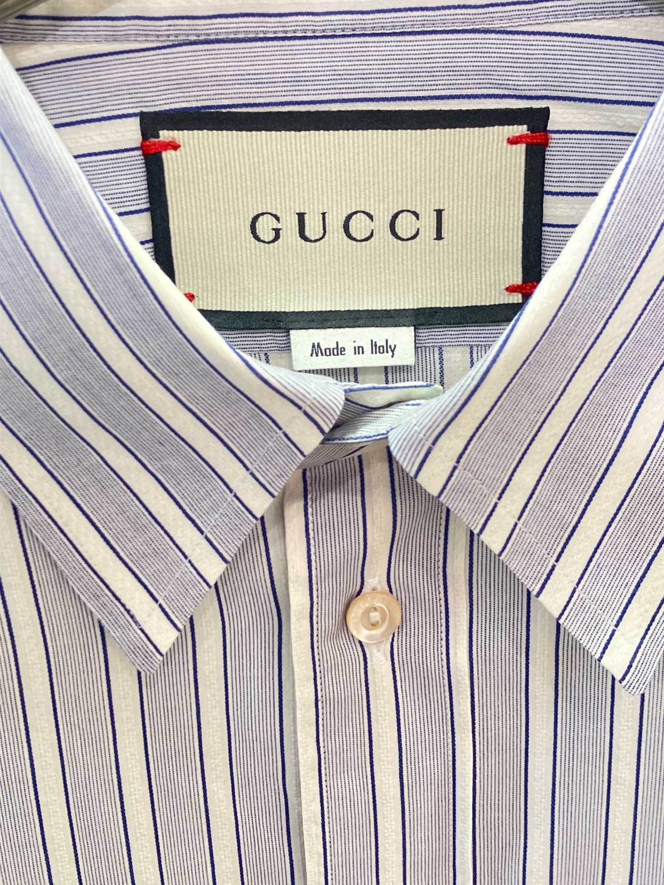 中古・古着通販】GUCCI (グッチ) コットンストライプシャツ ライト