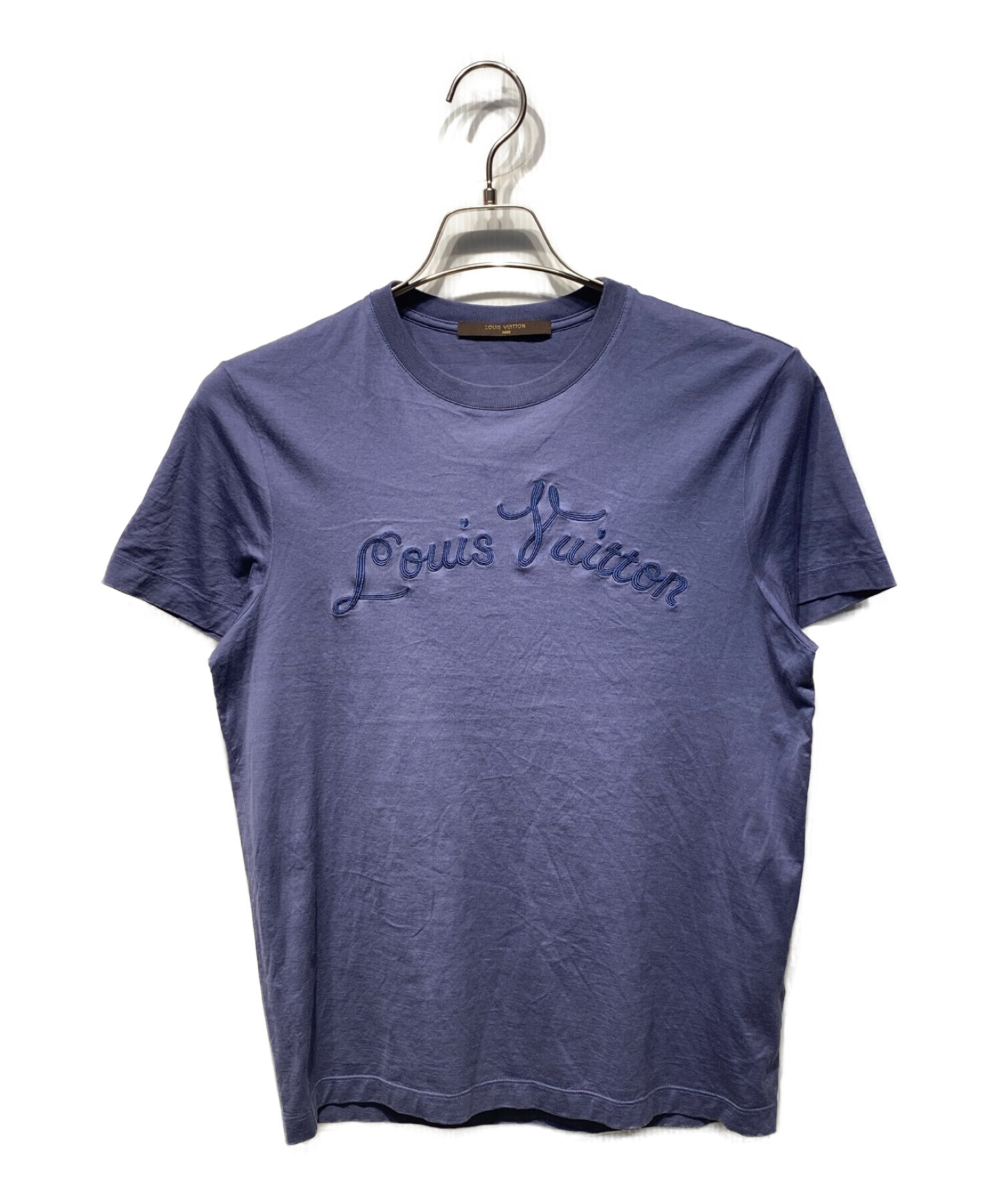 LOUIS VUITTON (ルイ ヴィトン) 刺繍ロゴTシャツ ブルー サイズ:XS