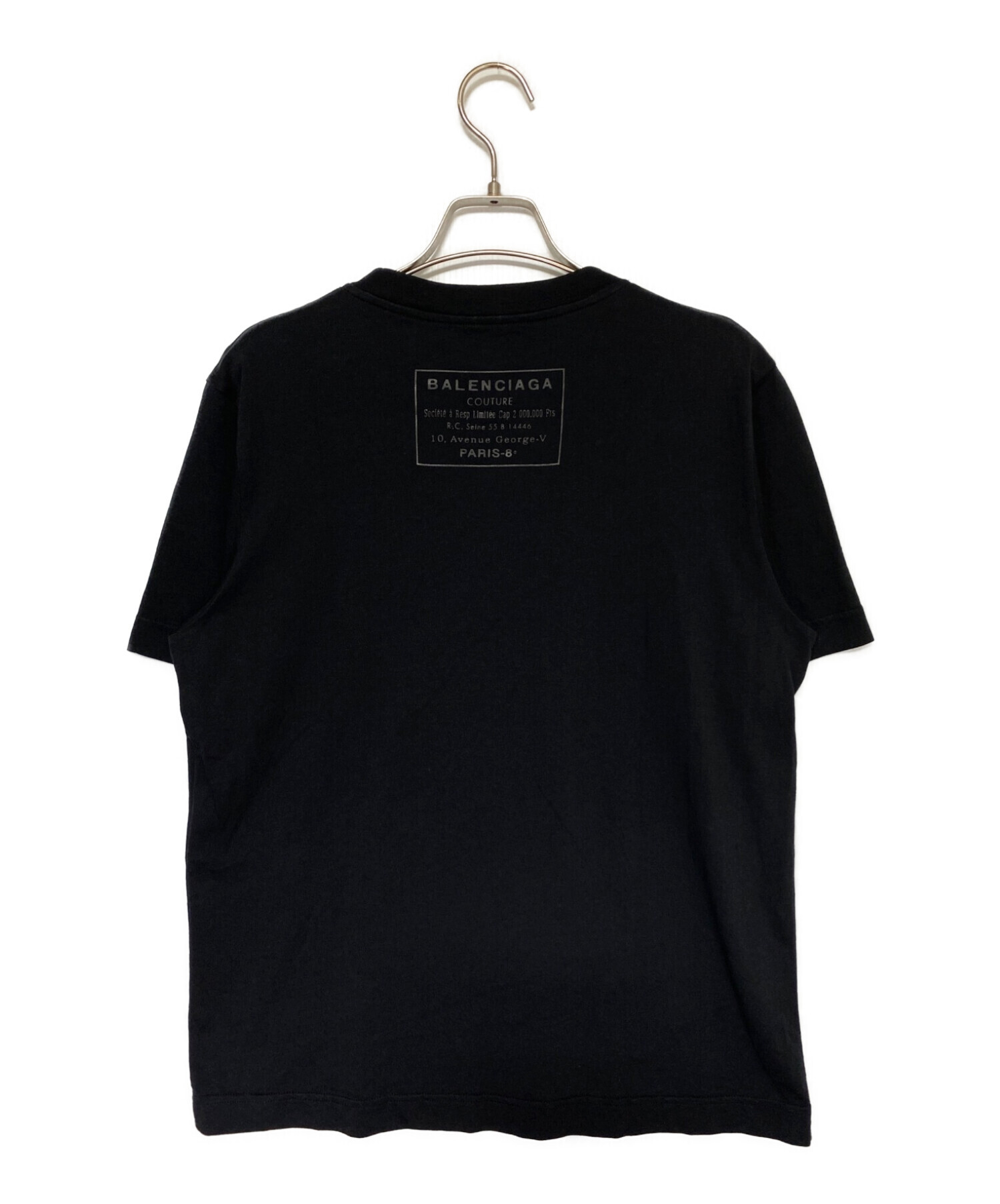 BALENCIAGA (バレンシアガ) バックラバープリントTシャツ ブラック サイズ:S