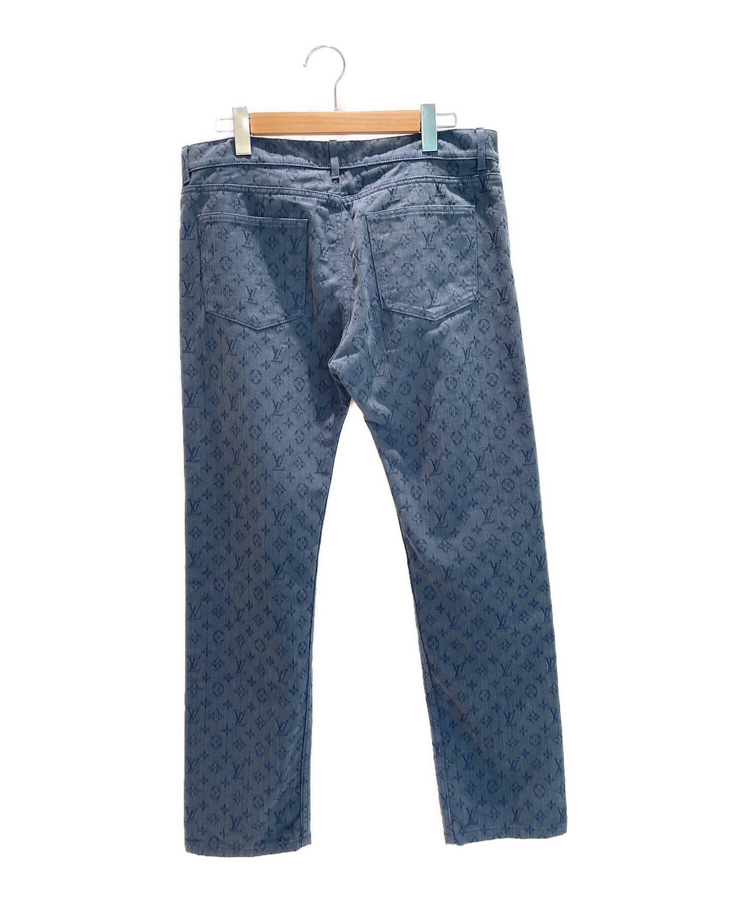 LOUIS VUITTON (ルイ ヴィトン) Monogram Slim Jeans ネイビー サイズ:34