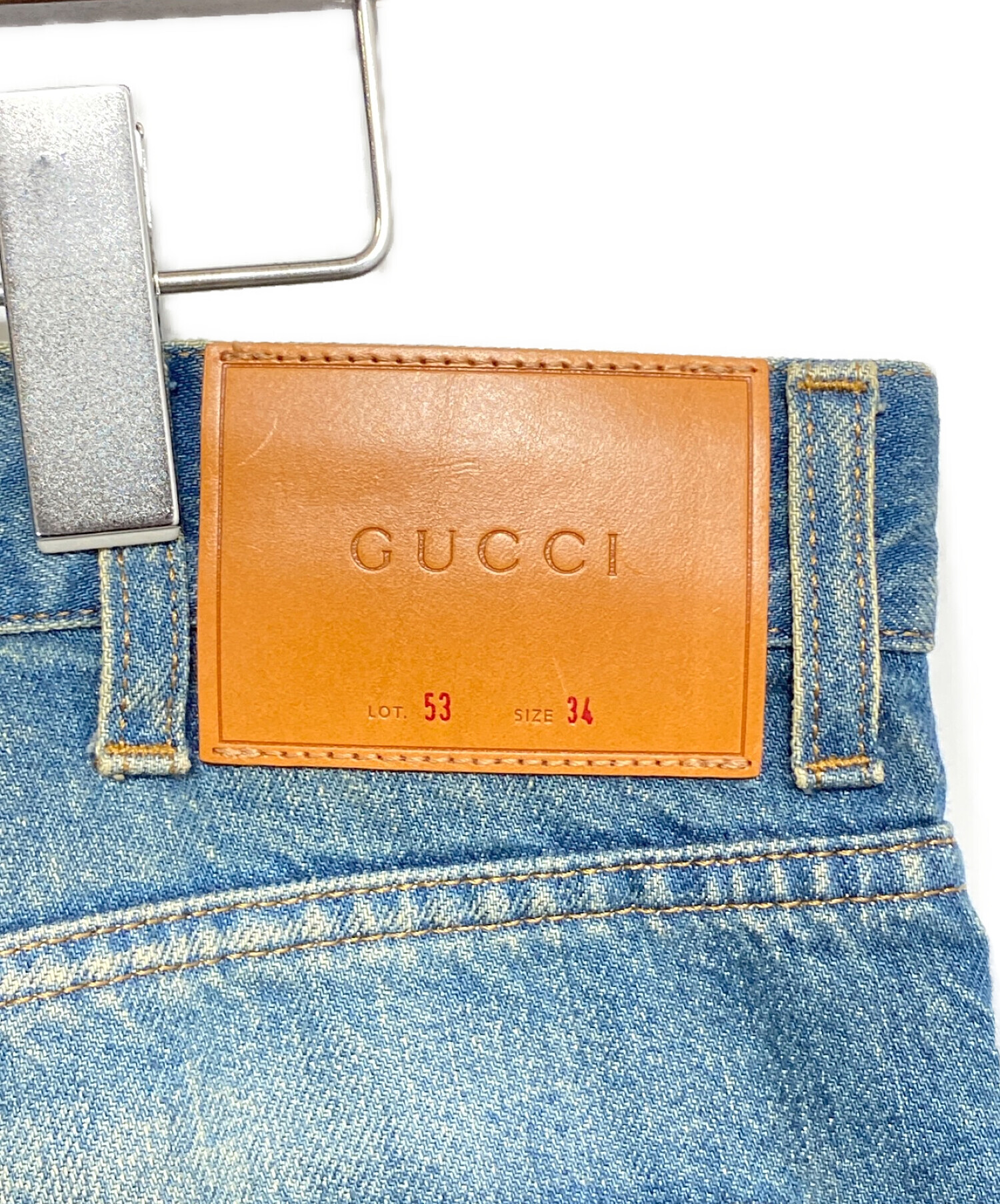 GUCCI (グッチ) Symbols Tapered Denim Pant インディゴ サイズ:34