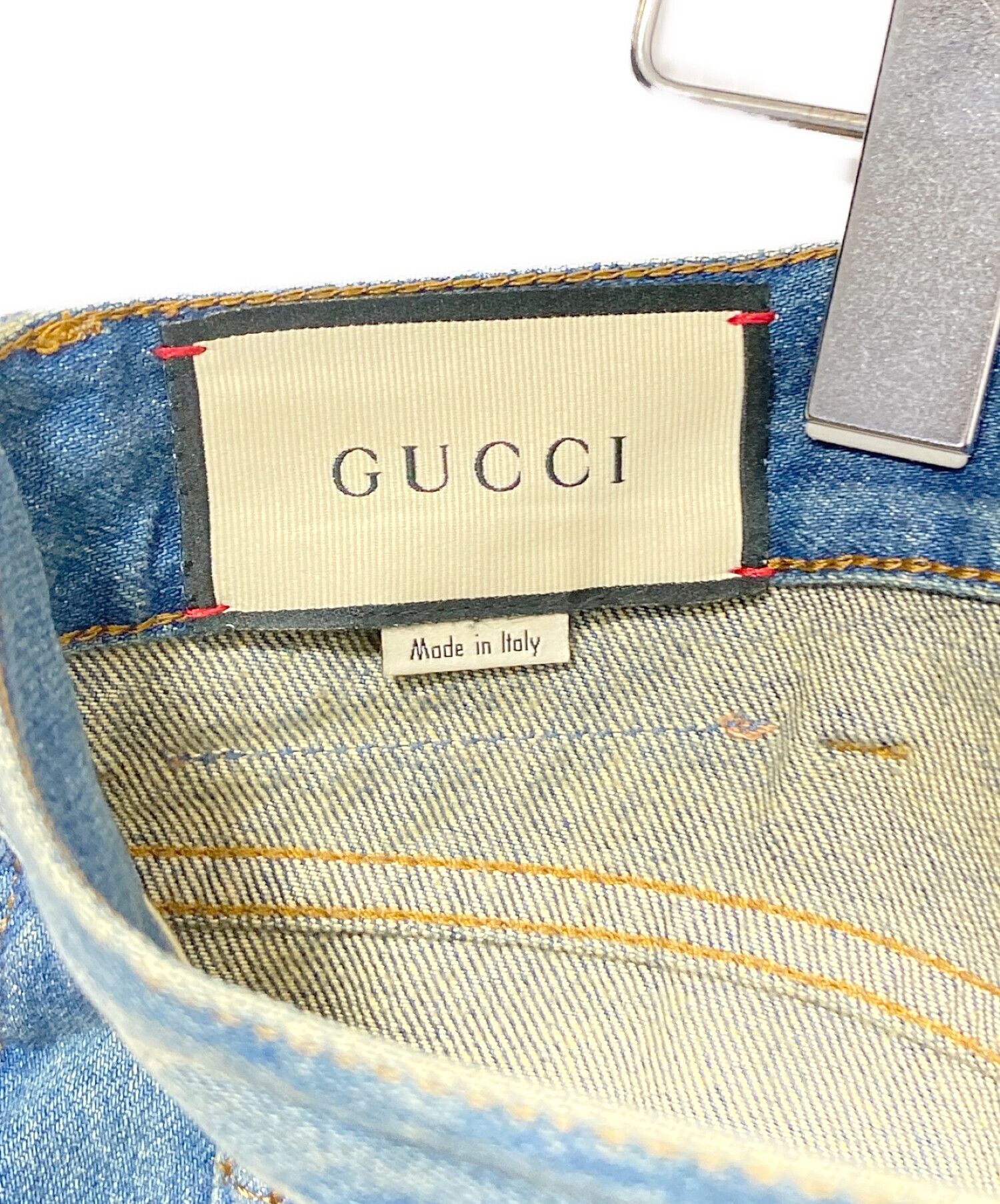 GUCCI (グッチ) Symbols Tapered Denim Pant インディゴ サイズ:34