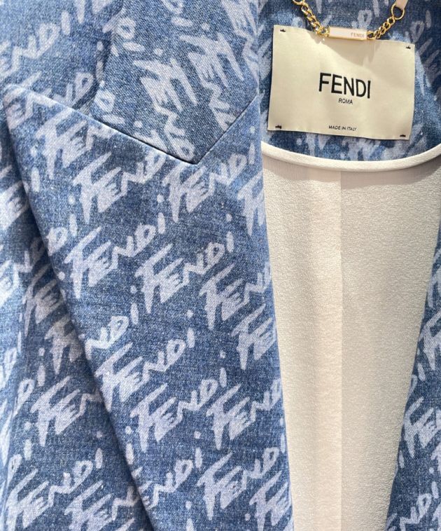 中古・古着通販】FENDI (フェンディ) Chambray jacket ブルー サイズ