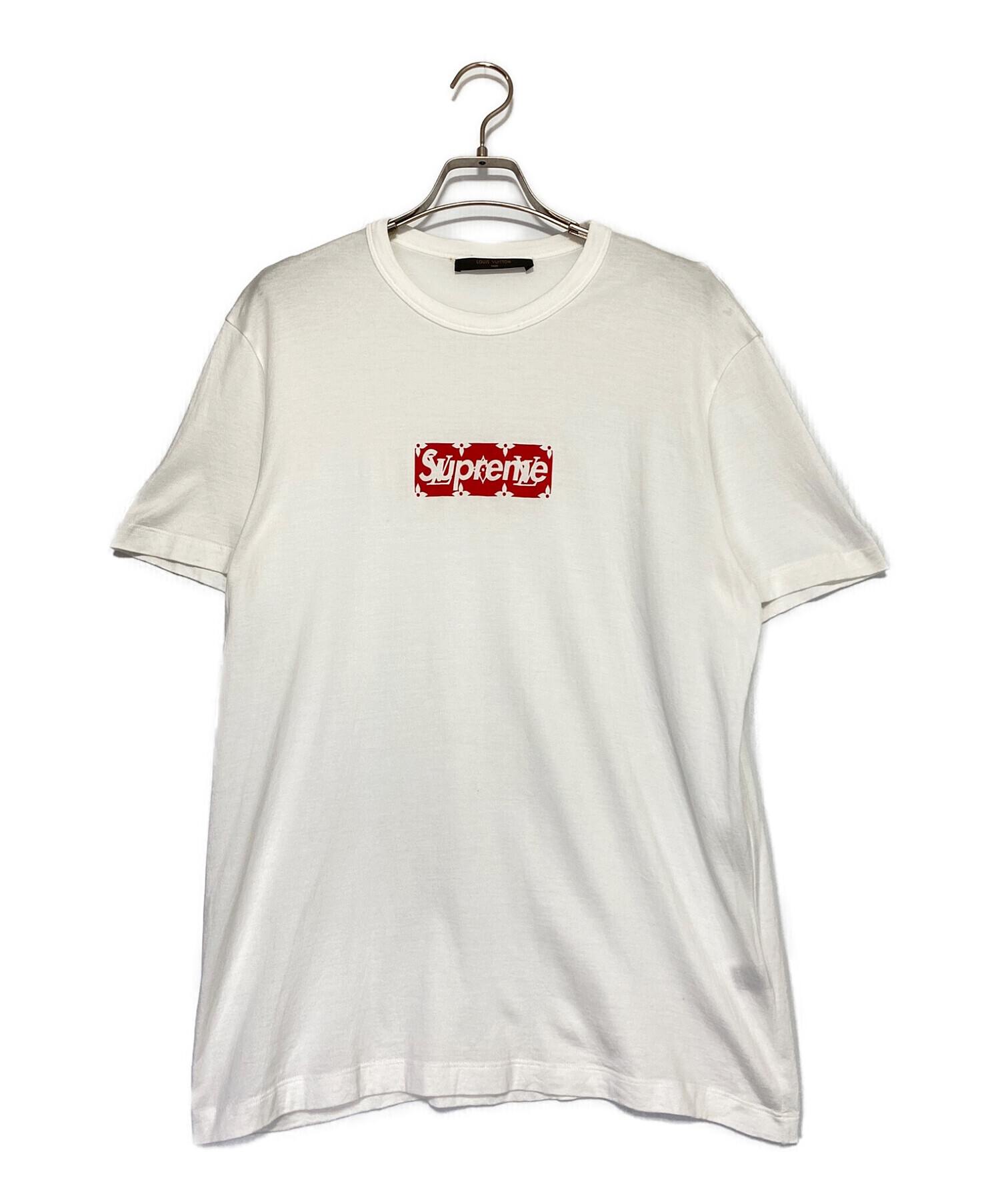 LOUIS VUITTON (ルイ ヴィトン) SUPREME (シュプリーム) Monoglam Box Logo Tee ホワイト×レッド  サイズ:S