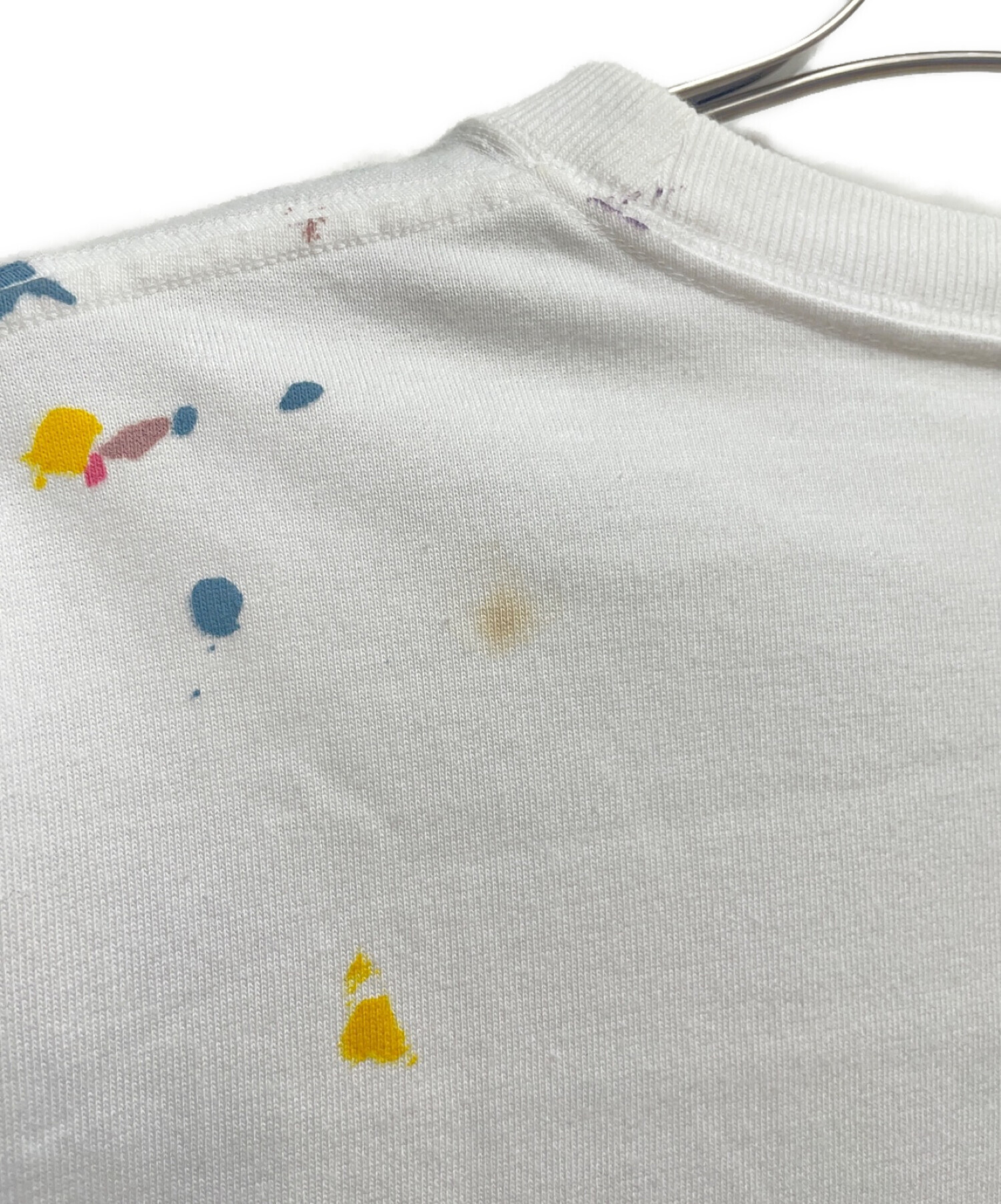DIOR HOMME (ディオール オム) ペイントデザインTシャツ ホワイト サイズ:SIZE S