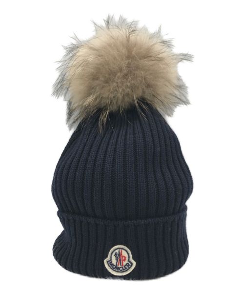 中古・古着通販】MONCLER (モンクレール) ファー付きパッチロゴニット