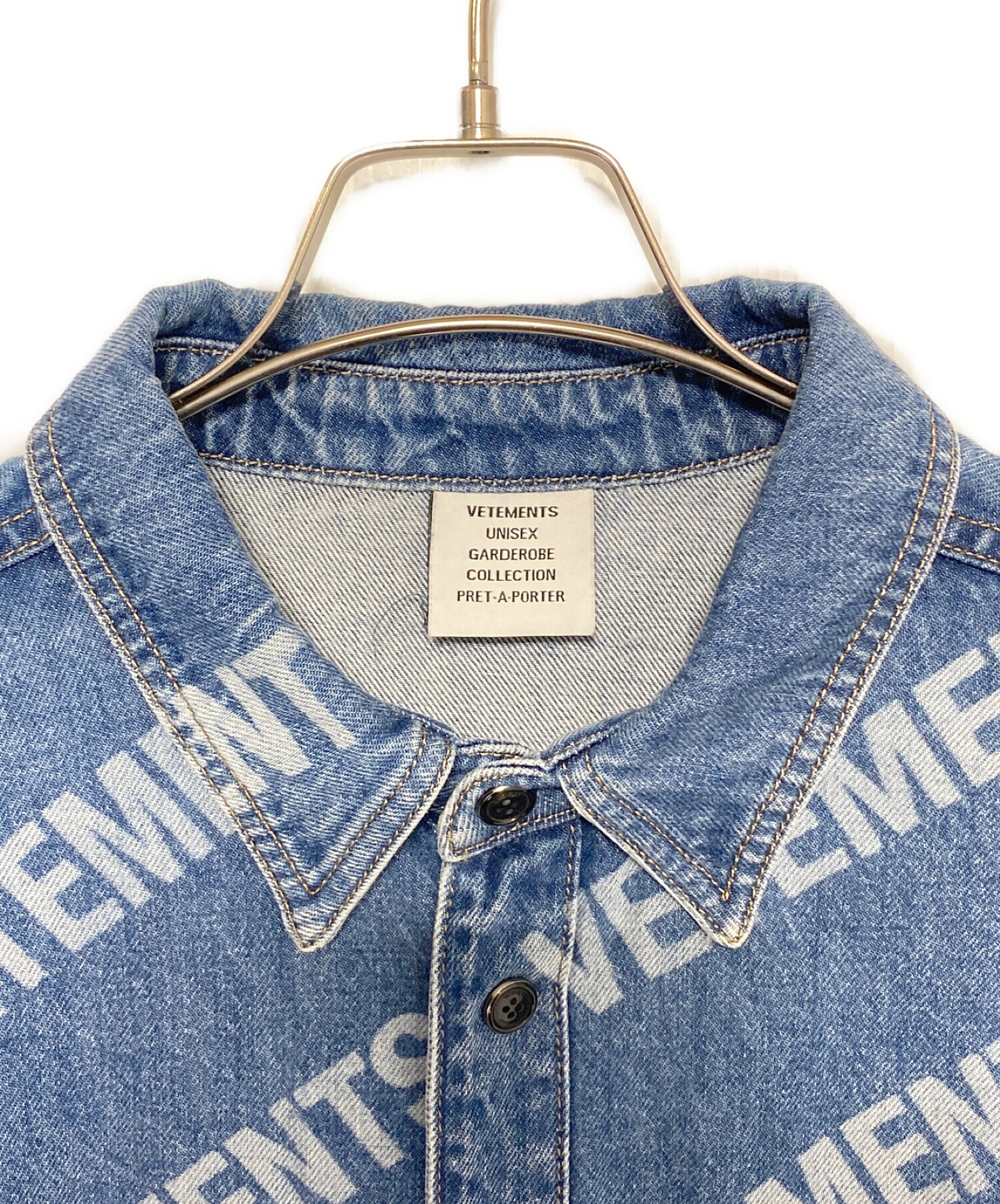 中古・古着通販】VETEMENTS (ヴェトモン) デニムブルゾン インディゴ