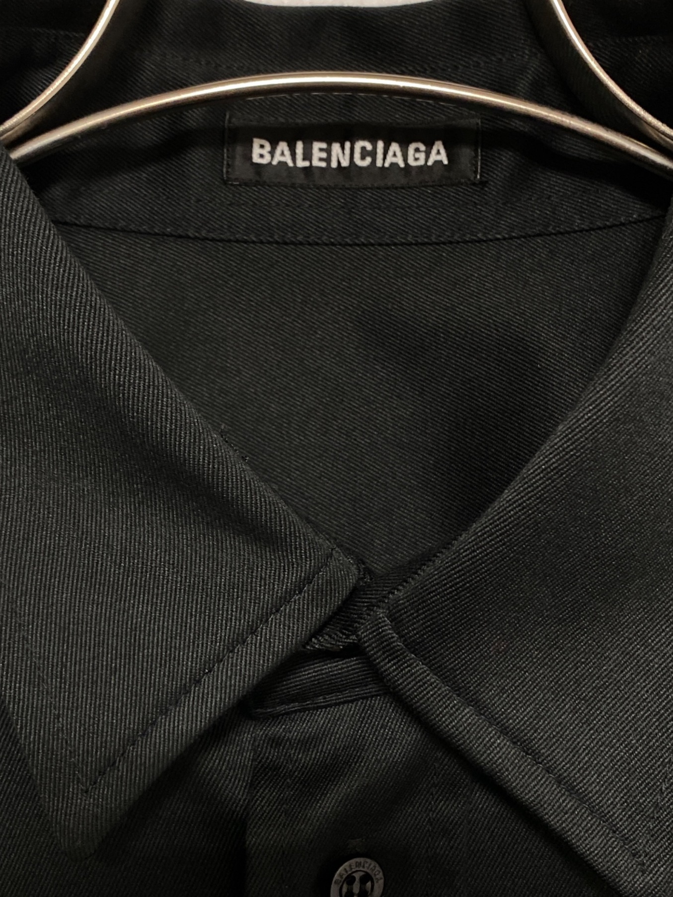 BALENCIAGAバレンシアガ ヴィンテージ80's 刺繍 開襟 白半袖シャツ