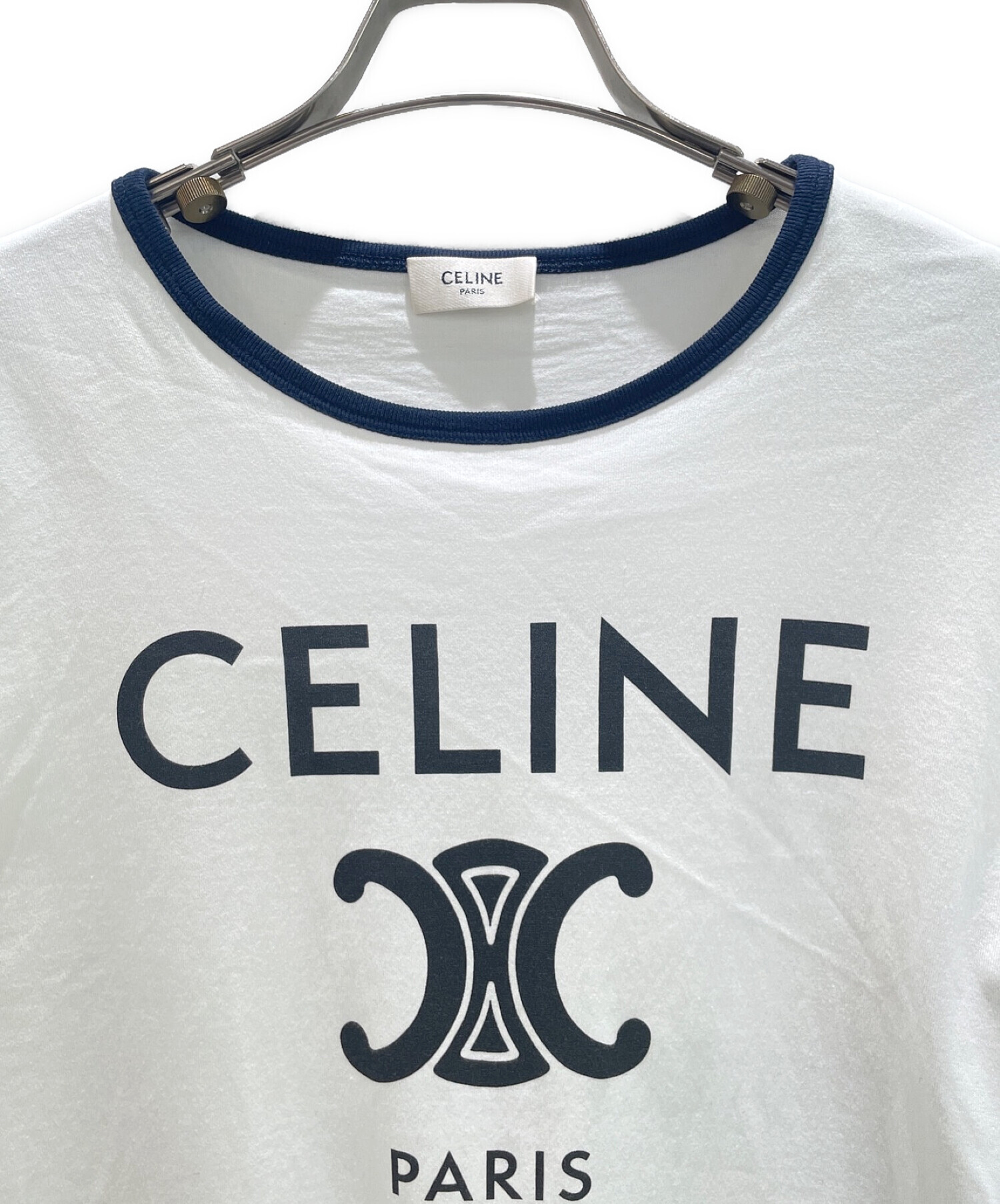 中古・古着通販】CELINE (セリーヌ) トリオンフロゴリンガーTシャツ 