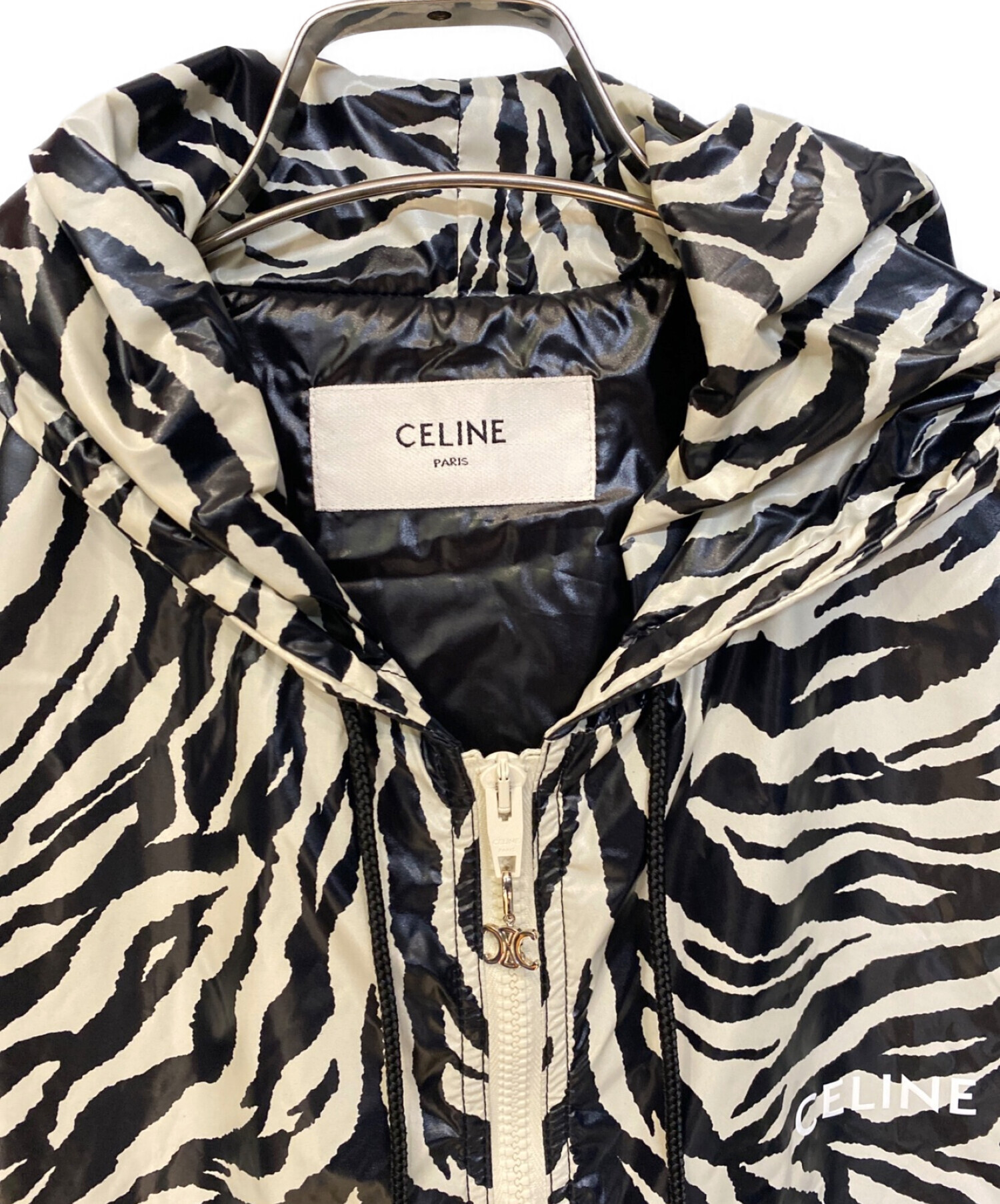 中古・古着通販】CELINE (セリーヌ) ゼブラ柄ナイロンジャケット ホワイト×ブラック サイズ:50｜ブランド・古着通販  トレファク公式【TREFAC FASHION】スマホサイト